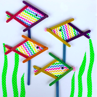 Colorful Popsicle Sticks Crafts!