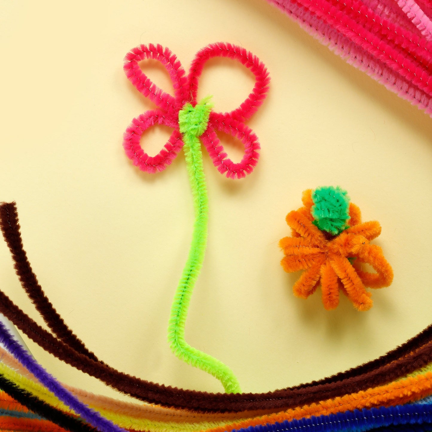 Image of Assorted Crafting Supplies with Bulk Pipe Cleaners | Caption-Assorted Crafting Supplies with Bulk Pipe Cleaners