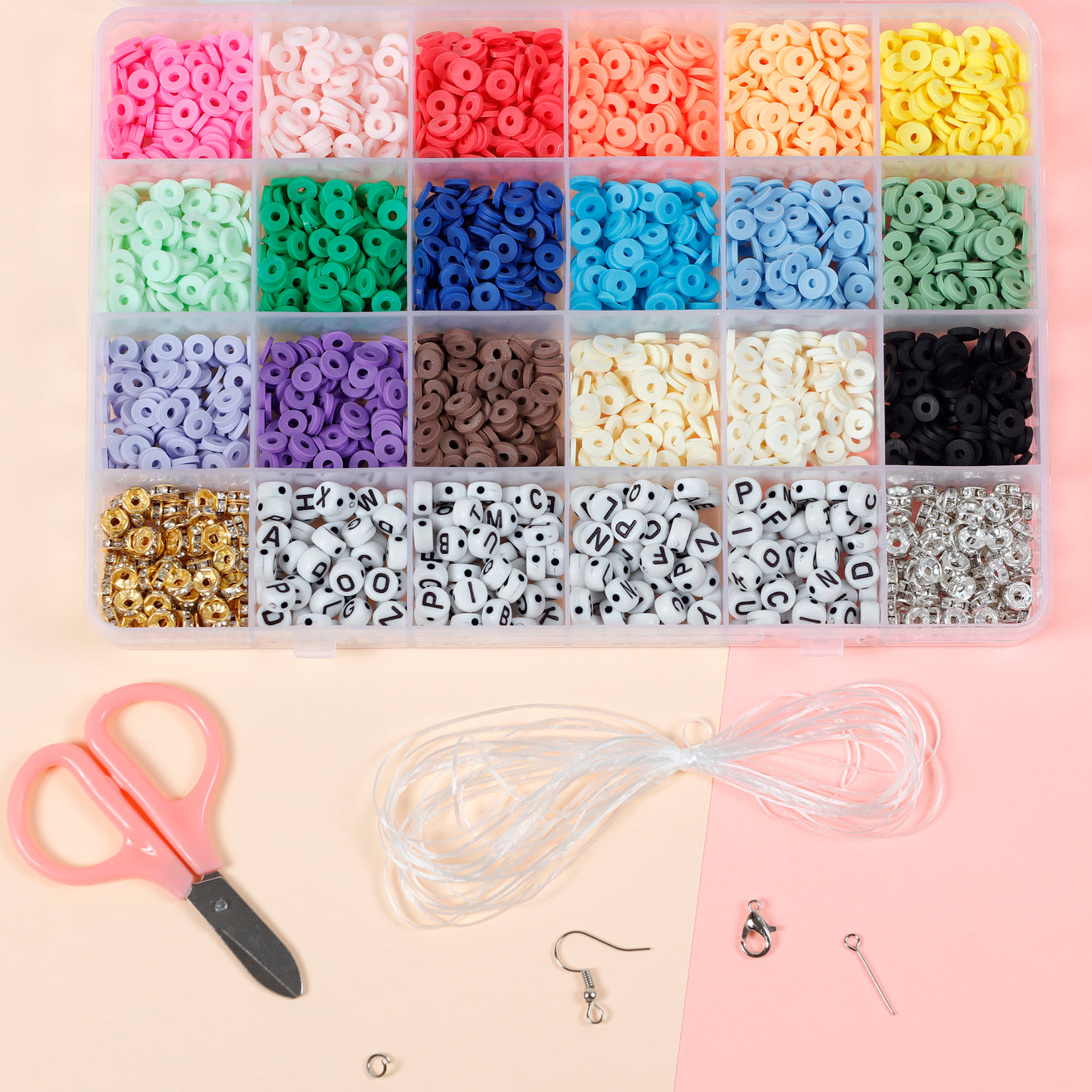 Image of Assorted Heishi Beads in the Bulk Heishi Beads Set | Caption-Assorted Heishi Beads in the Bulk Heishi Beads Set