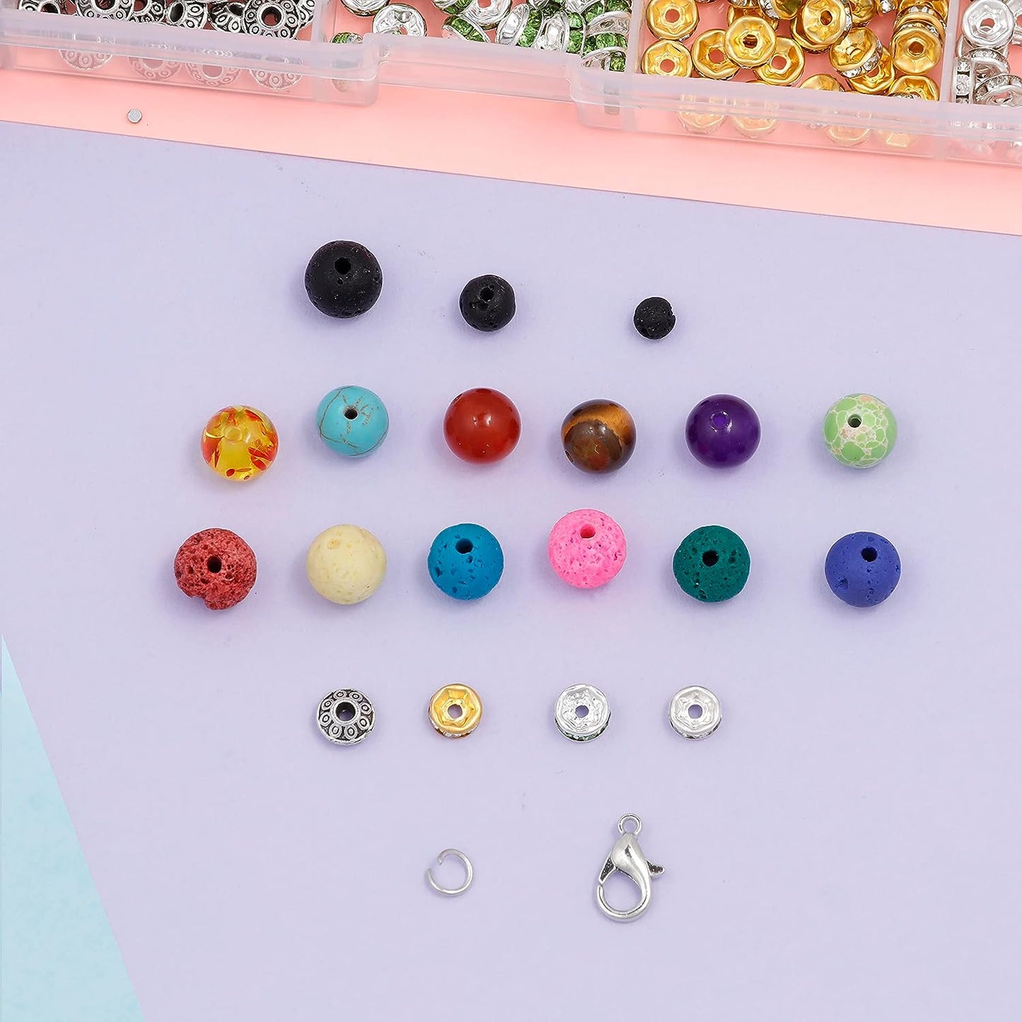 Image of Assorted Lava Beads Display | Caption-Assorted Lava Beads Display