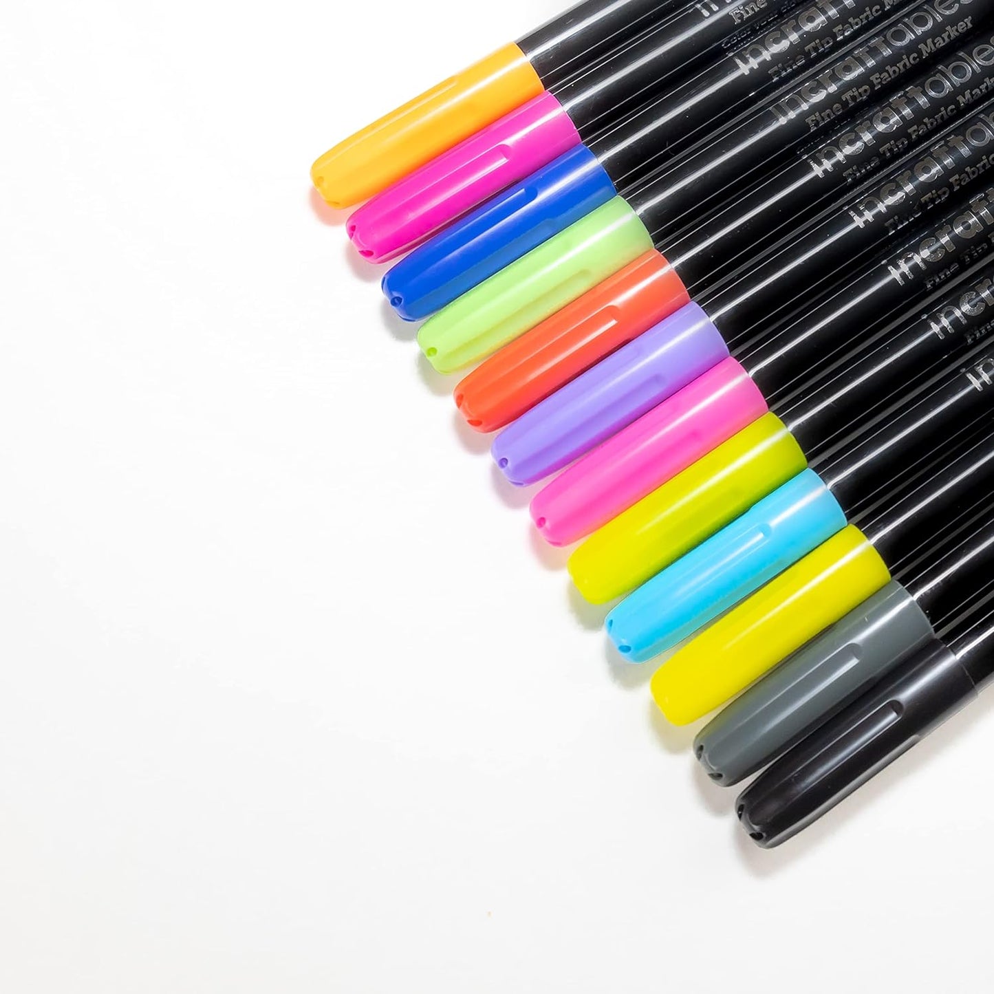 Image of Bulk Fabric Markers Color Display Close-up | Caption-Bulk Fabric Markers Color Display Close-up