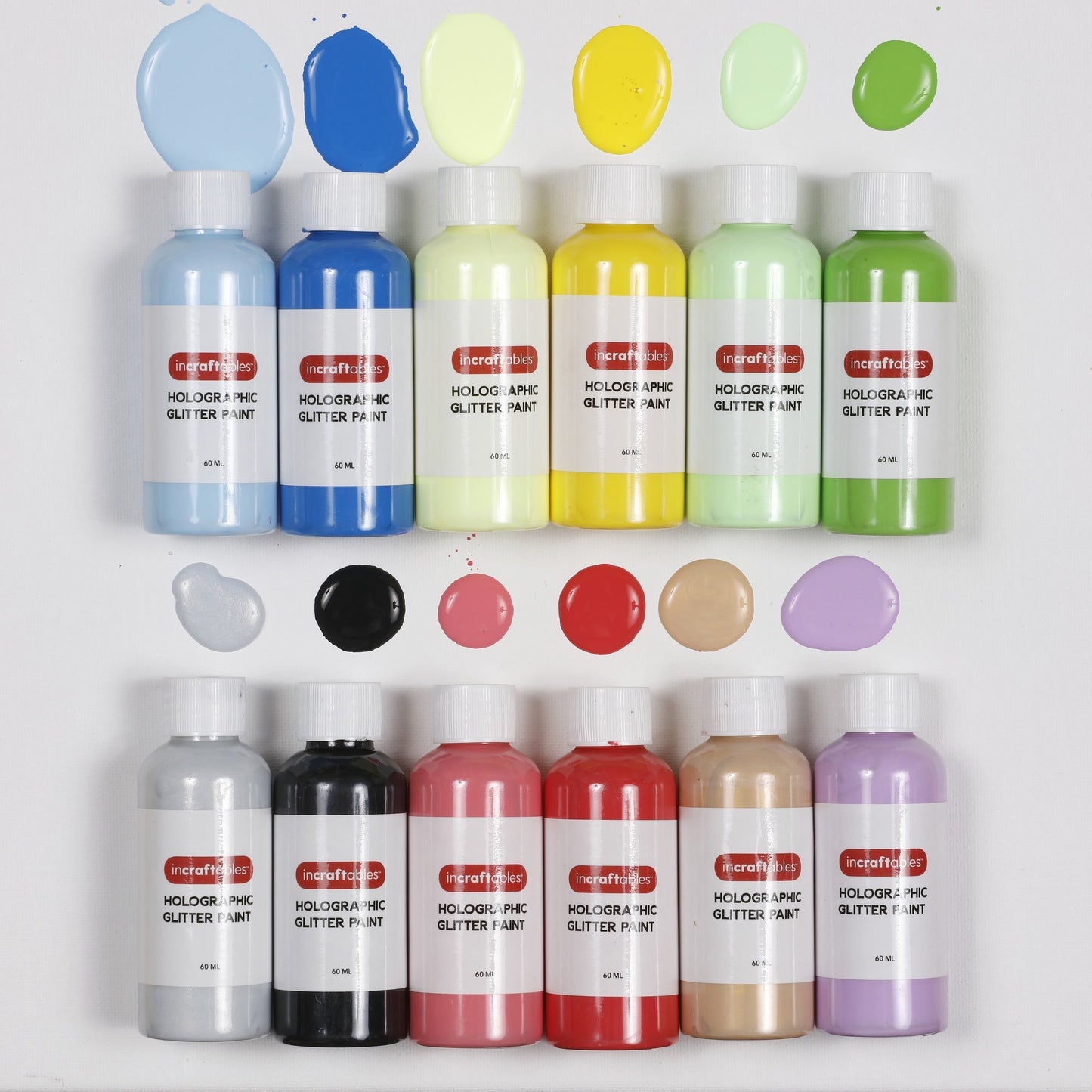 Image of Bulk Holographic Glitter Paint Assortment | Caption-Bulk Holographic Glitter Paint Assortment