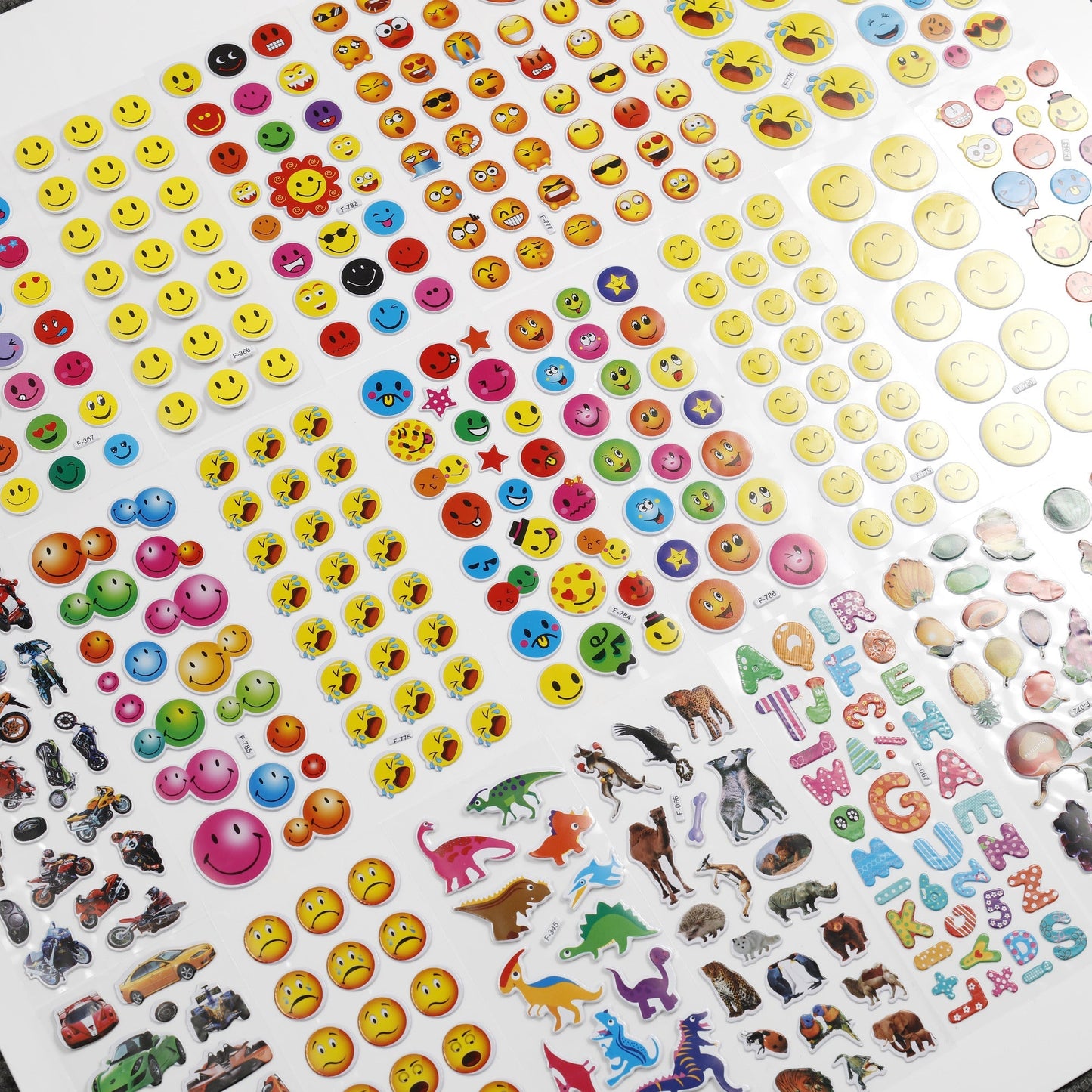 Image of Bulk Puffy Sticker Unisex Assortment | Caption-Bulk Puffy Sticker Unisex Assortment