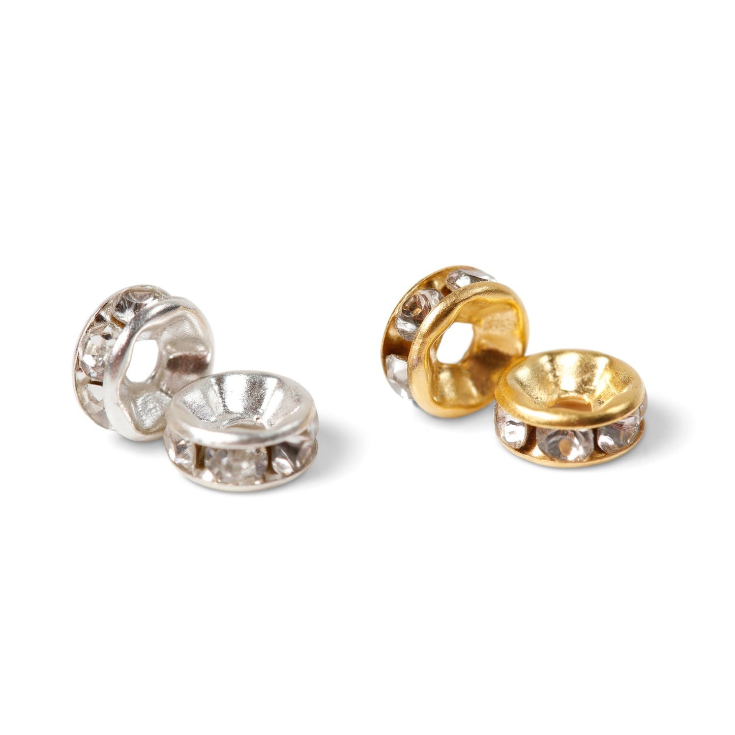 Image of Close-up of Jewelry Findings in the Bulk Heishi Beads Set | Caption-Close-up of Jewelry Findings in the Bulk Heishi Beads Set