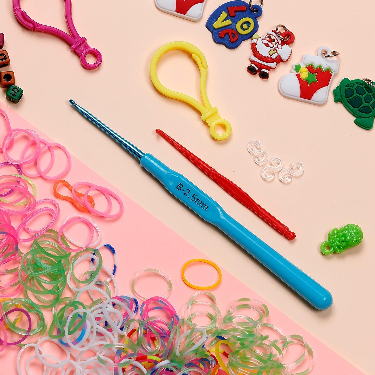 Image of Crafting with Bulk Rubber Band Bracelet Making Kit | Caption-Crafting with Bulk Rubber Band Bracelet Making Kit