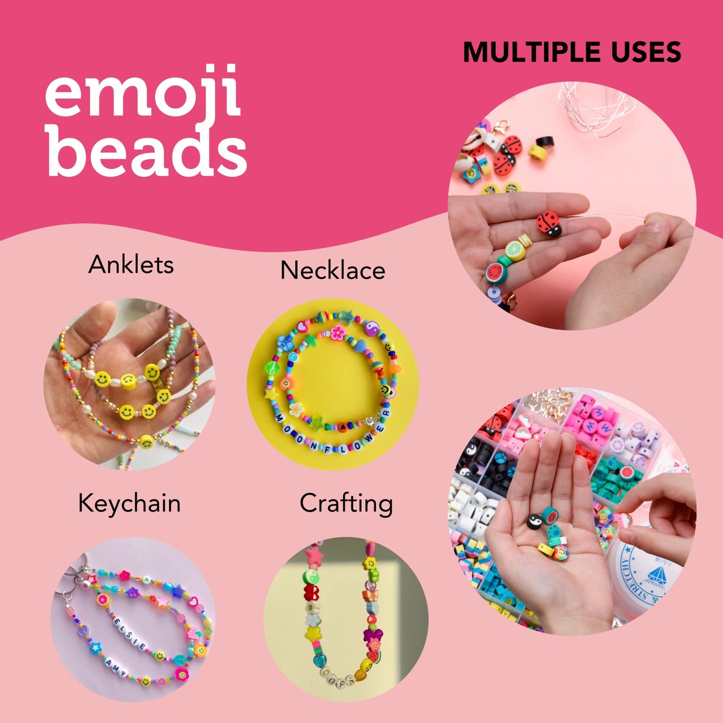 Image of Multiple Uses for Bulk Emoji Beads | Caption-Multiple Uses for Bulk Emoji Beads