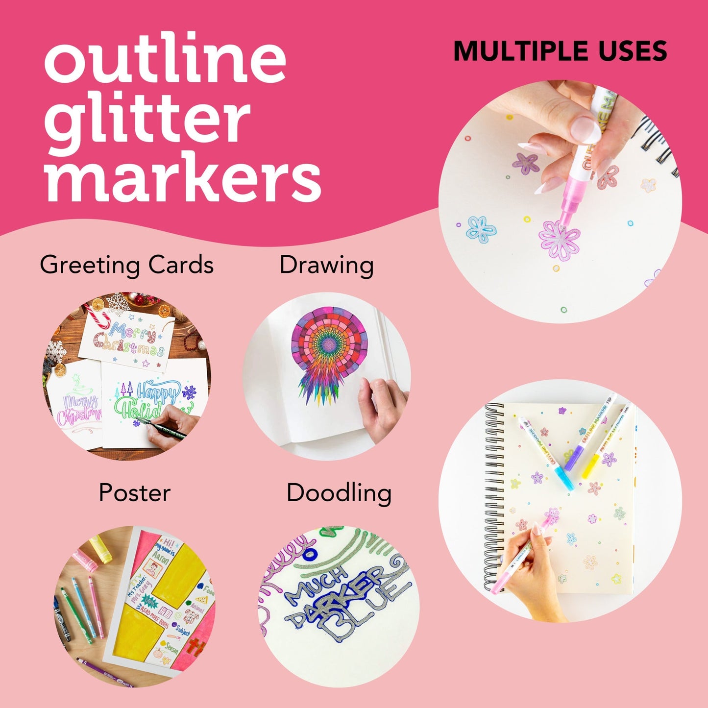Image of Multiple Uses for Bulk Glitter Markers | Caption-Multiple Uses for Bulk Glitter Markers