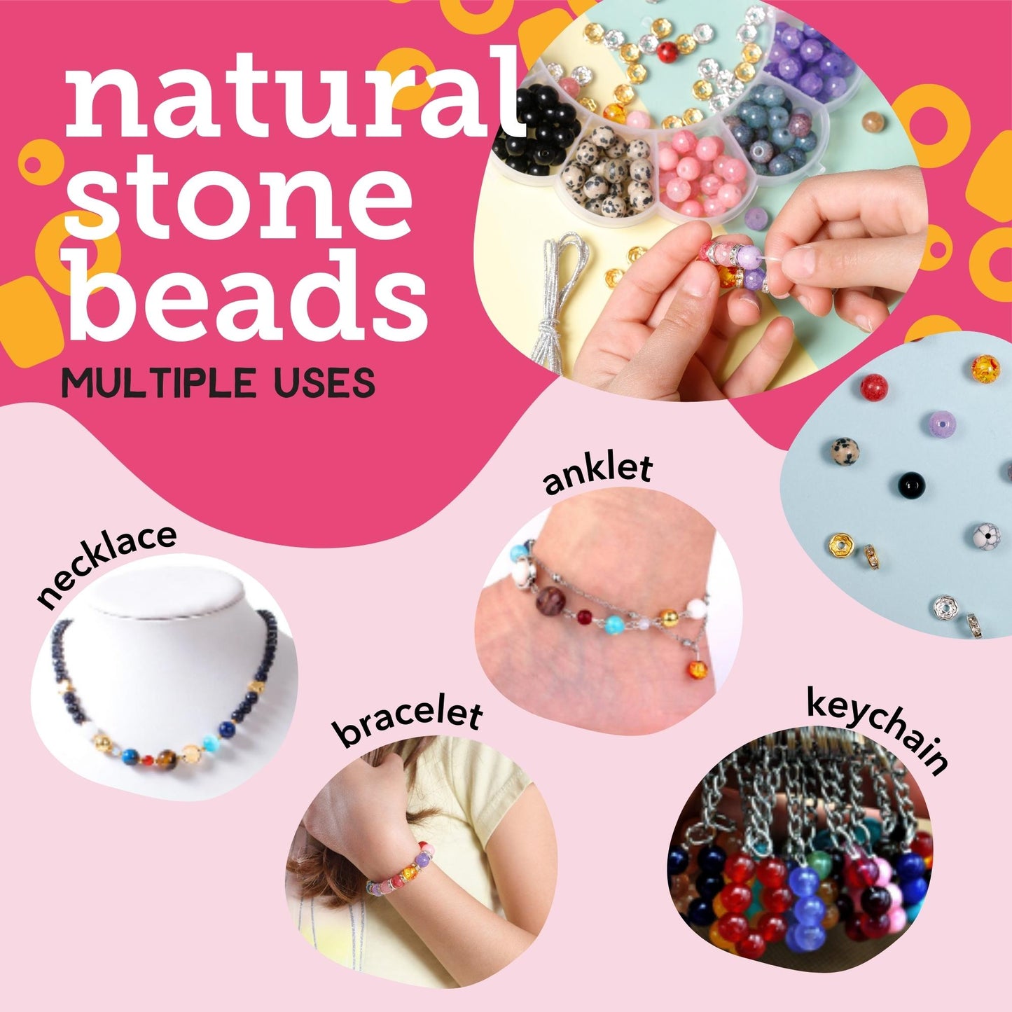Image of Multiple Uses for Bulk Natural Stone Beads | Caption-Multiple Uses for Bulk Natural Stone Beads
