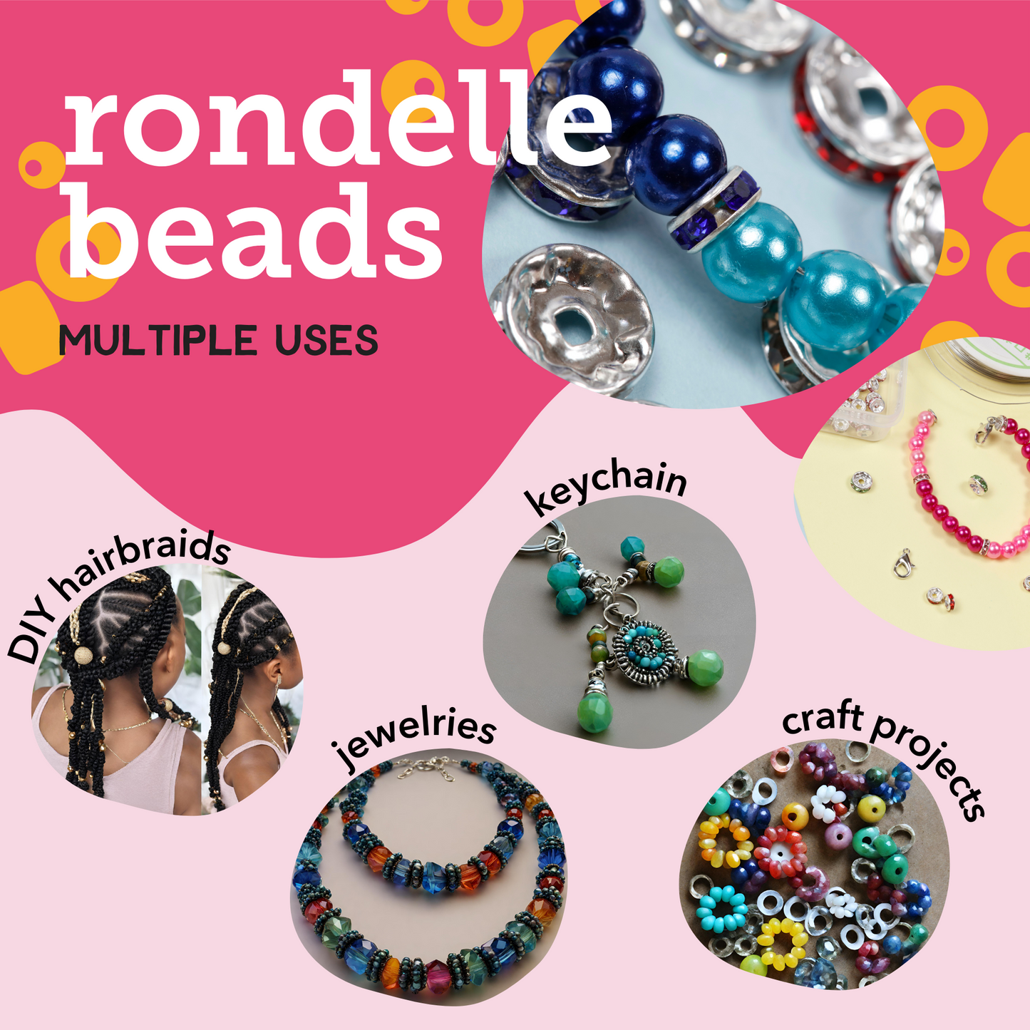 Image of Multiple Uses for Bulk Rondelle Spacer Beads | Caption-Multiple Uses for Bulk Rondelle Spacer Beads