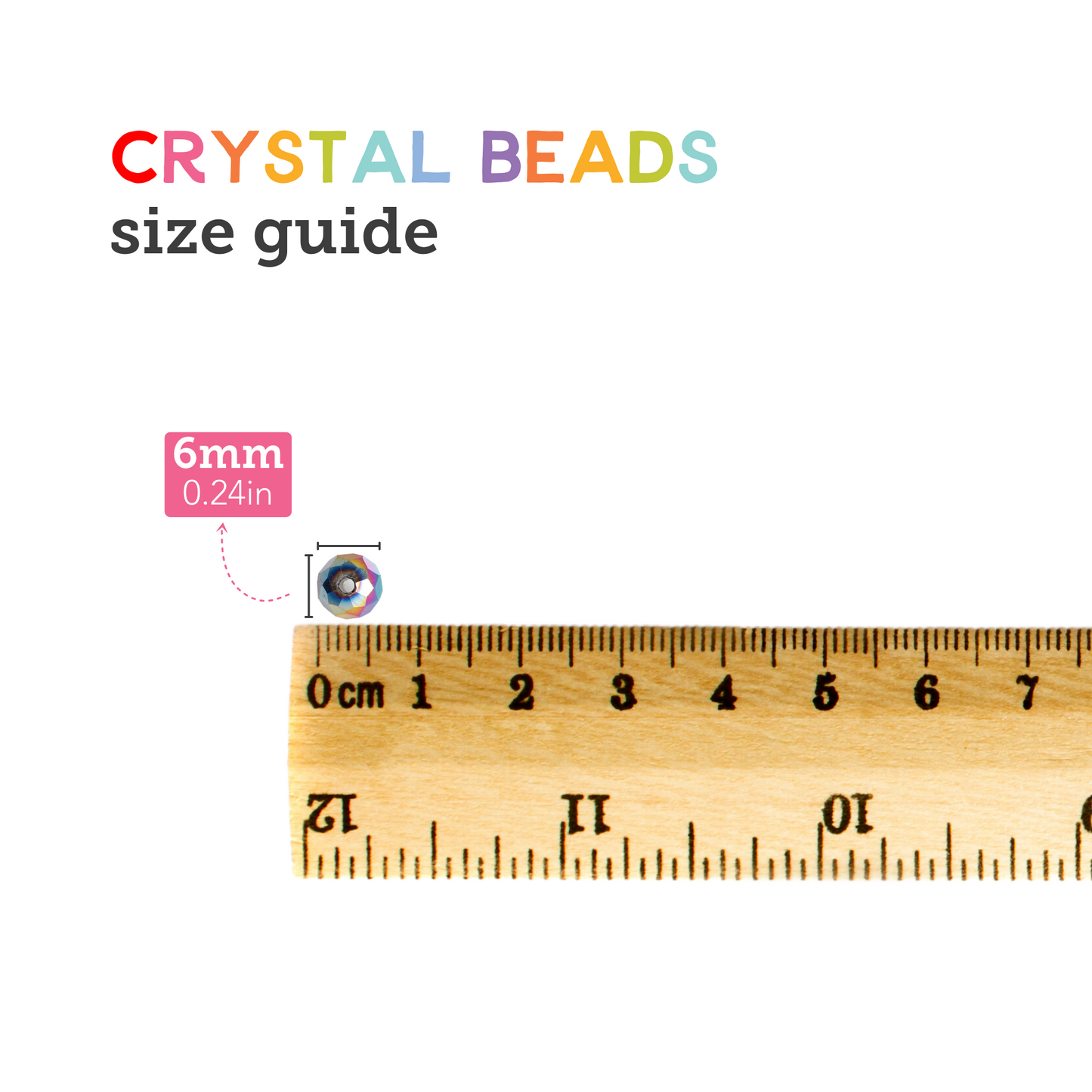 Image of Size Guide for Bulk Crystal Beads | Caption-Size Guide for Bulk Crystal Beads