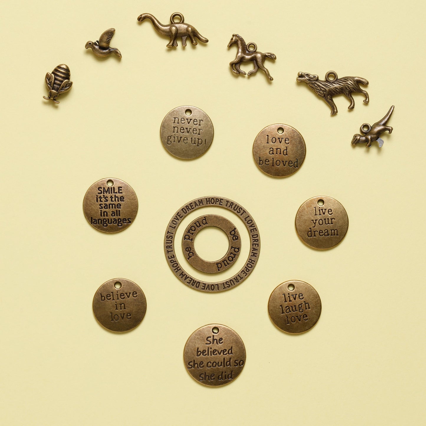 Image of Unique Designs in the Bulk Bronze Antique Charms Set | Caption-Unique Designs in the Bulk Bronze Antique Charms Set