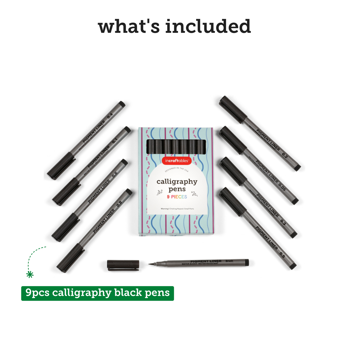 Image of What's Included in the Bulk Calligraphy Pens Set | Caption-What's Included in the Bulk Calligraphy Pens Set