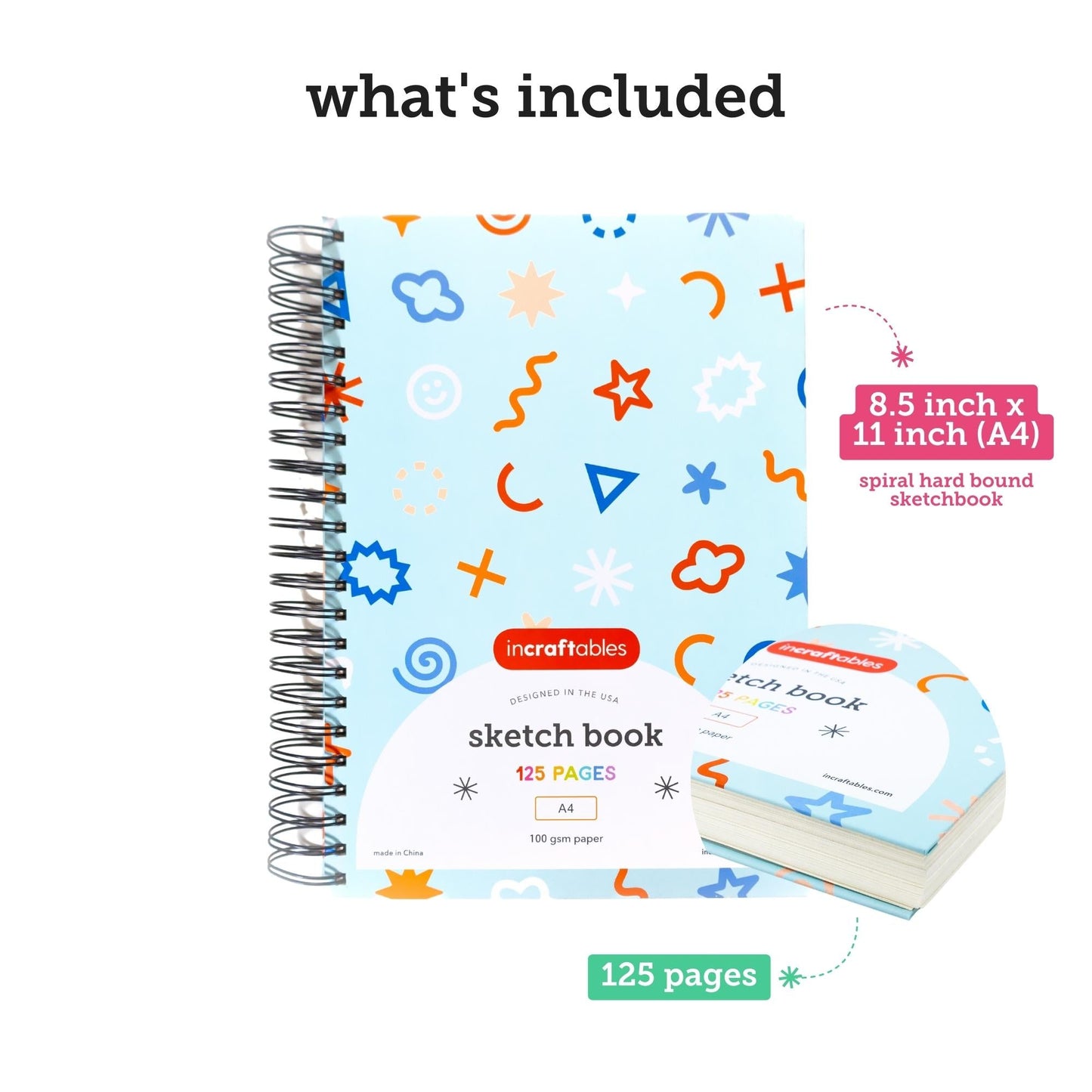 Image of What's Included in the Bulk Sketchbook Set | Caption-What's Included in the Bulk Sketchbook Set