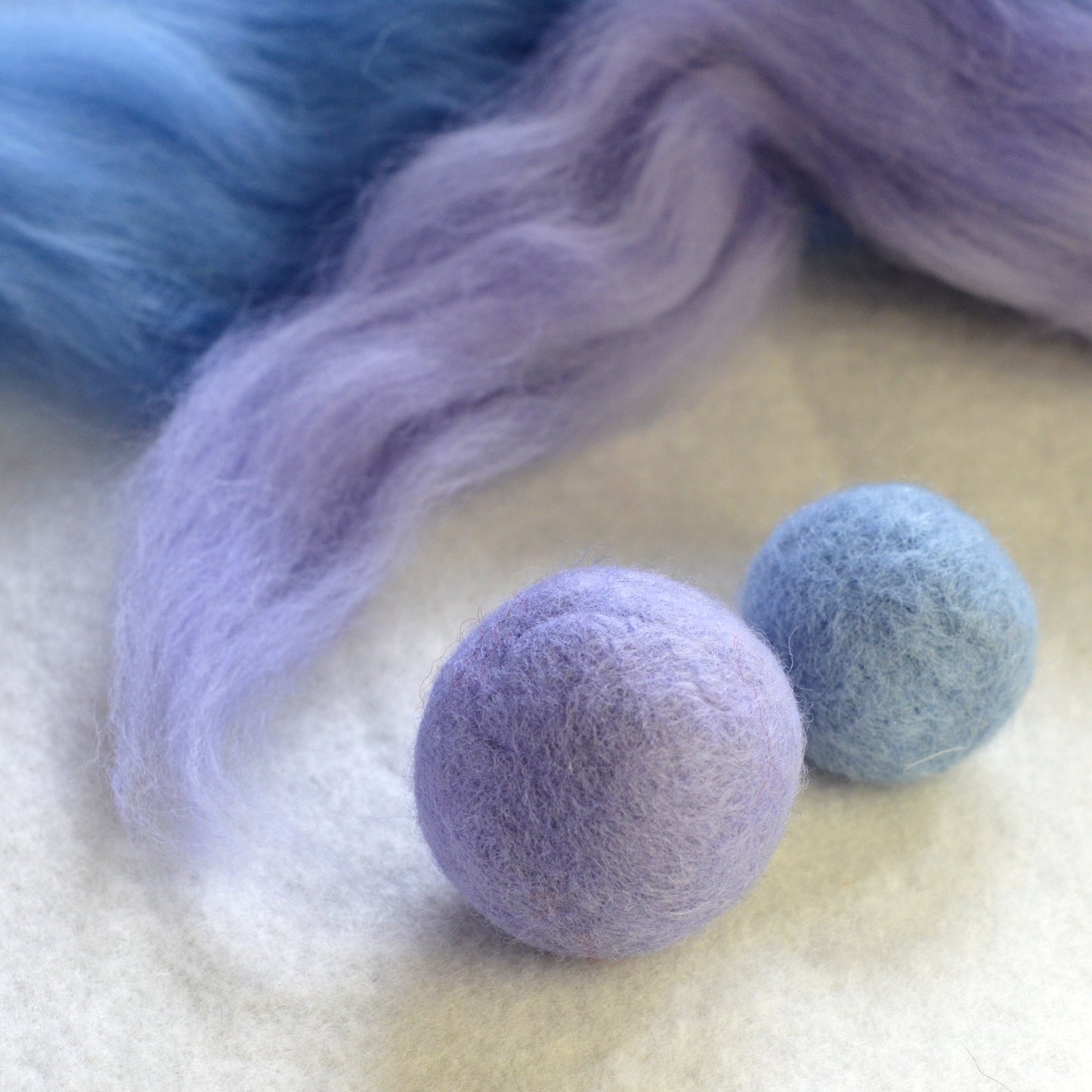 Image of Wool Felted Balls Made from Bulk Wool Roving | Caption-Wool Felted Balls Made from Bulk Wool Roving