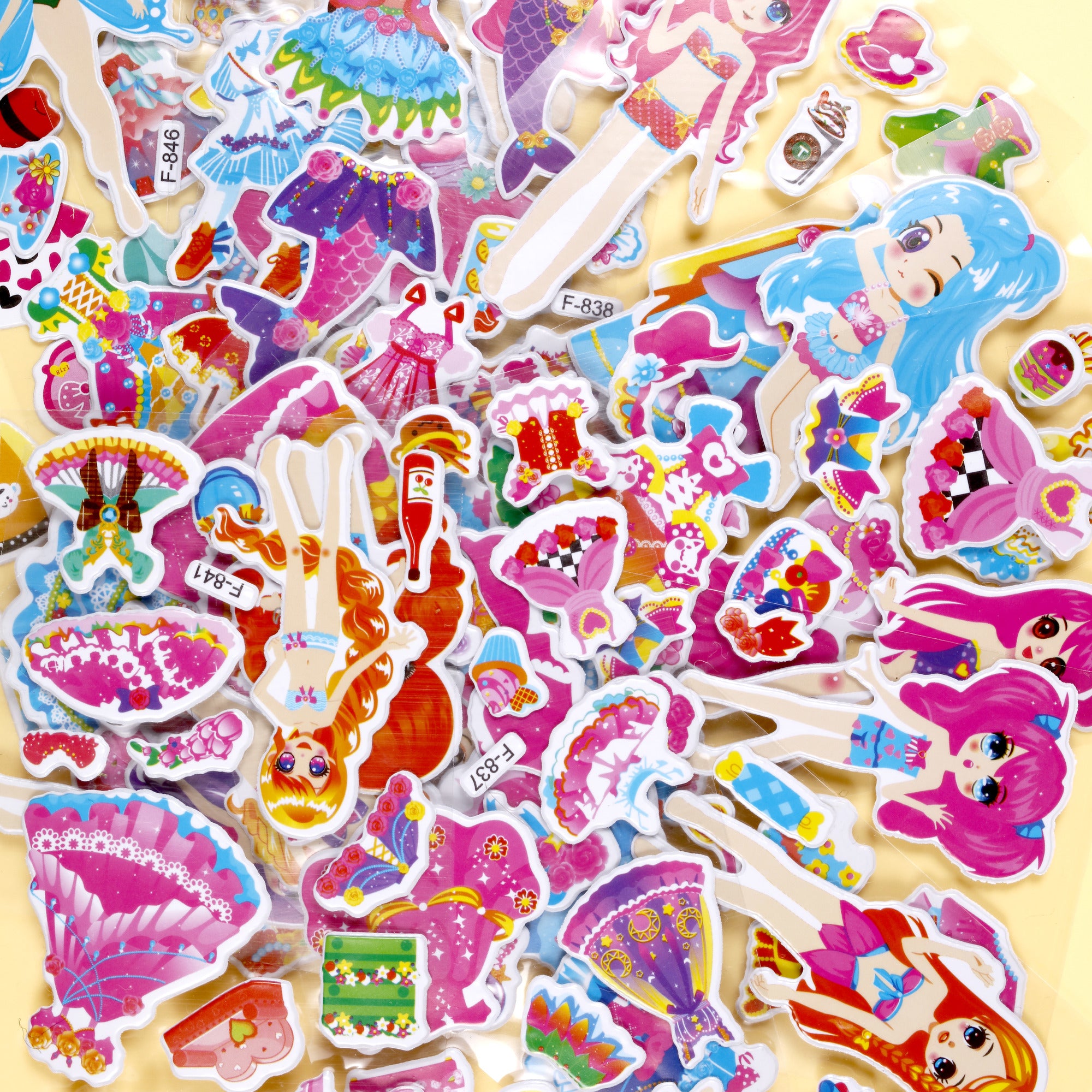 Incraftables Puffy Stickers for Kids (48 Sheets). Self Adhesive