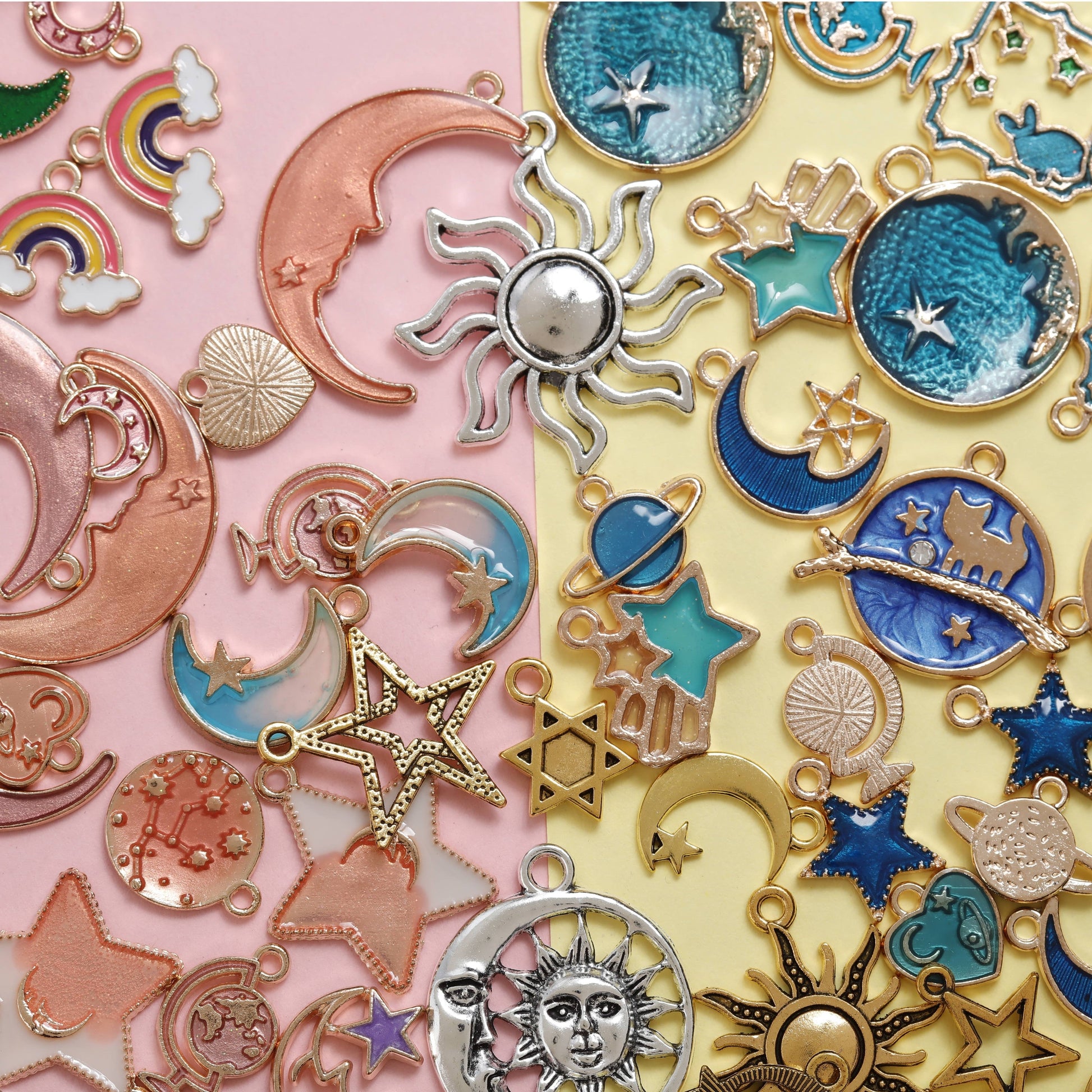 Image of Assorted Charms from the Bulk Star Charms Set | Caption-Assorted Charms from the Bulk Star Charms Set
