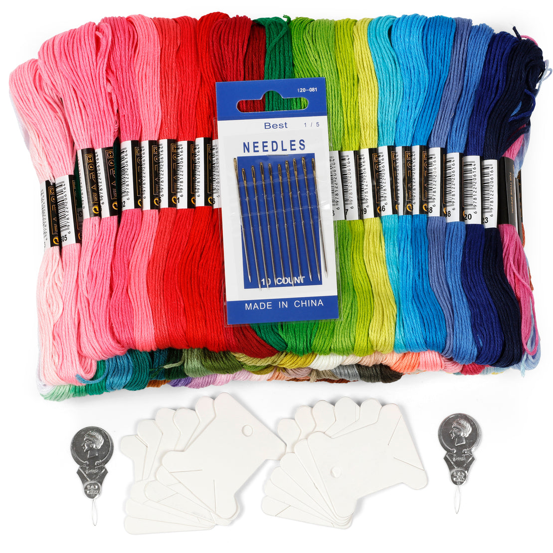 Image of Assorted Embroidery Threads in the Bulk Embroidery Kit | Caption-Assorted Embroidery Threads in the Bulk Embroidery Kit