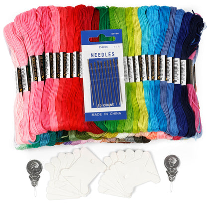 Image of Assorted Embroidery Threads in the Bulk Embroidery Kit 