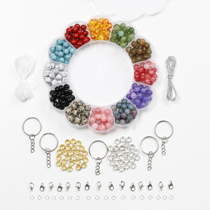 Image of Assorted Natural Stone Beads Close-up 