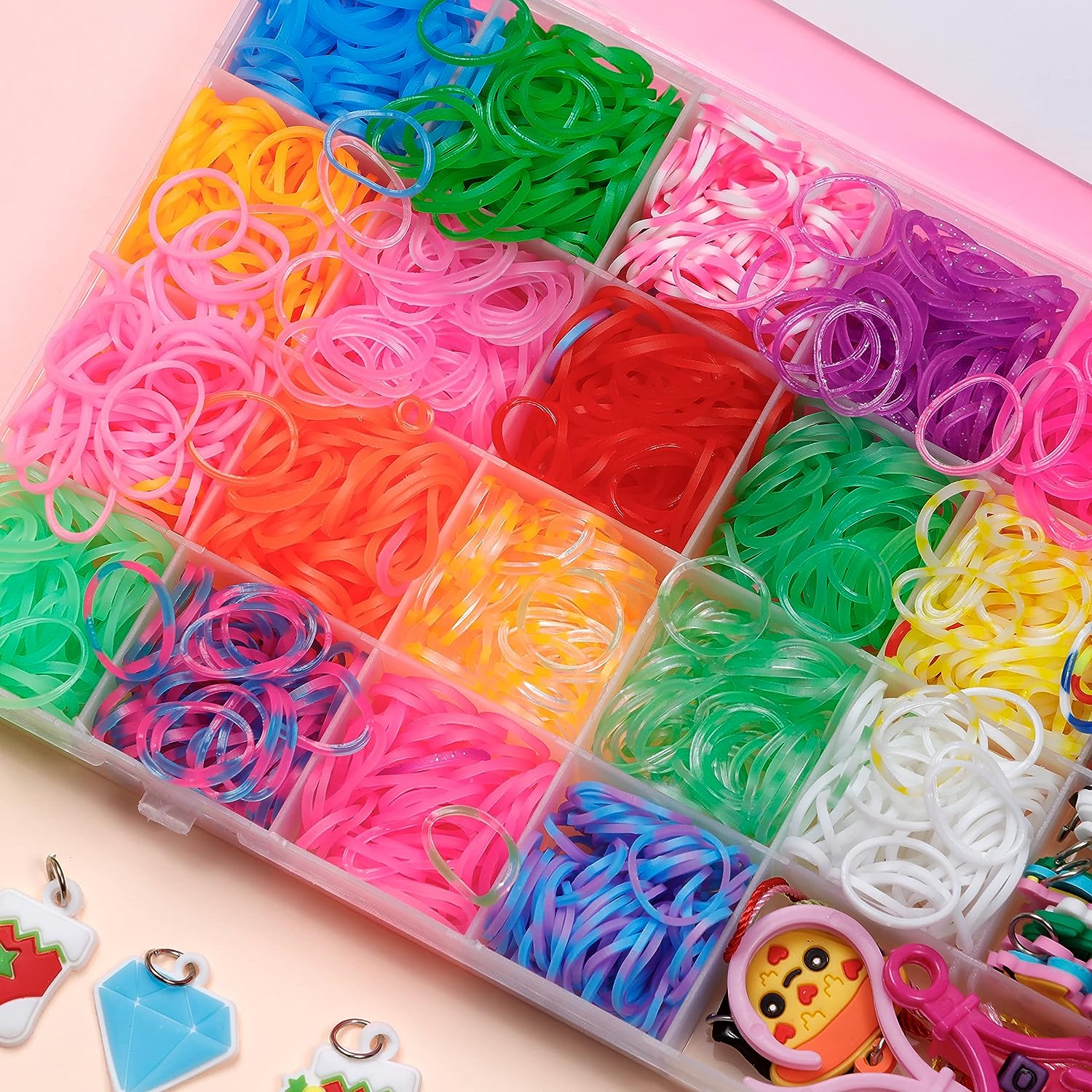 Image of Assorted Rubber Bands Close-up
