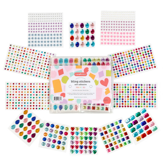 Image of Bulk Bling Rhinestone Stickers 1150pcs Set Overview 