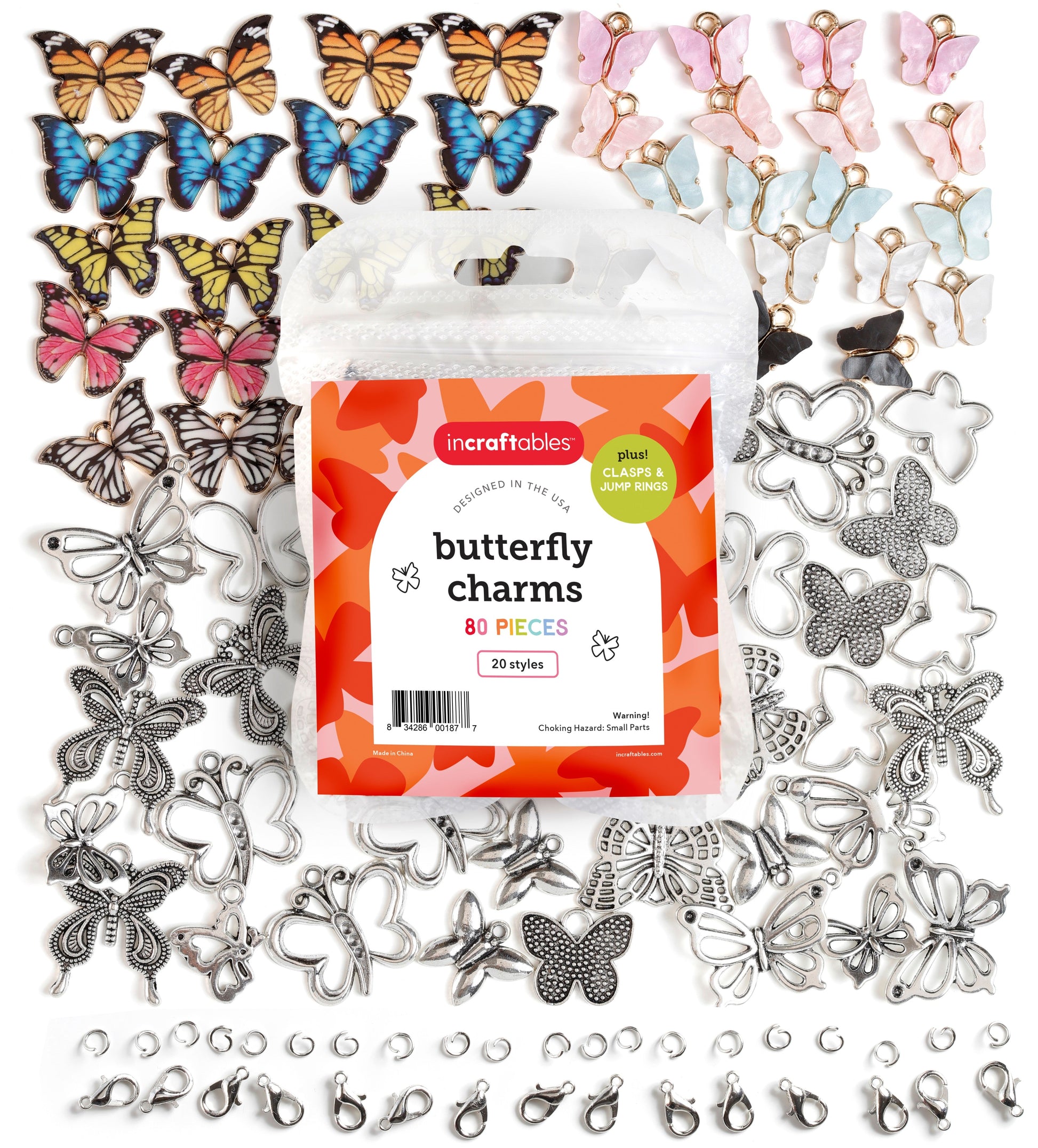 Image of Bulk Butterfly Charms Set Overview | Caption-Bulk Butterfly Charms Set Overview