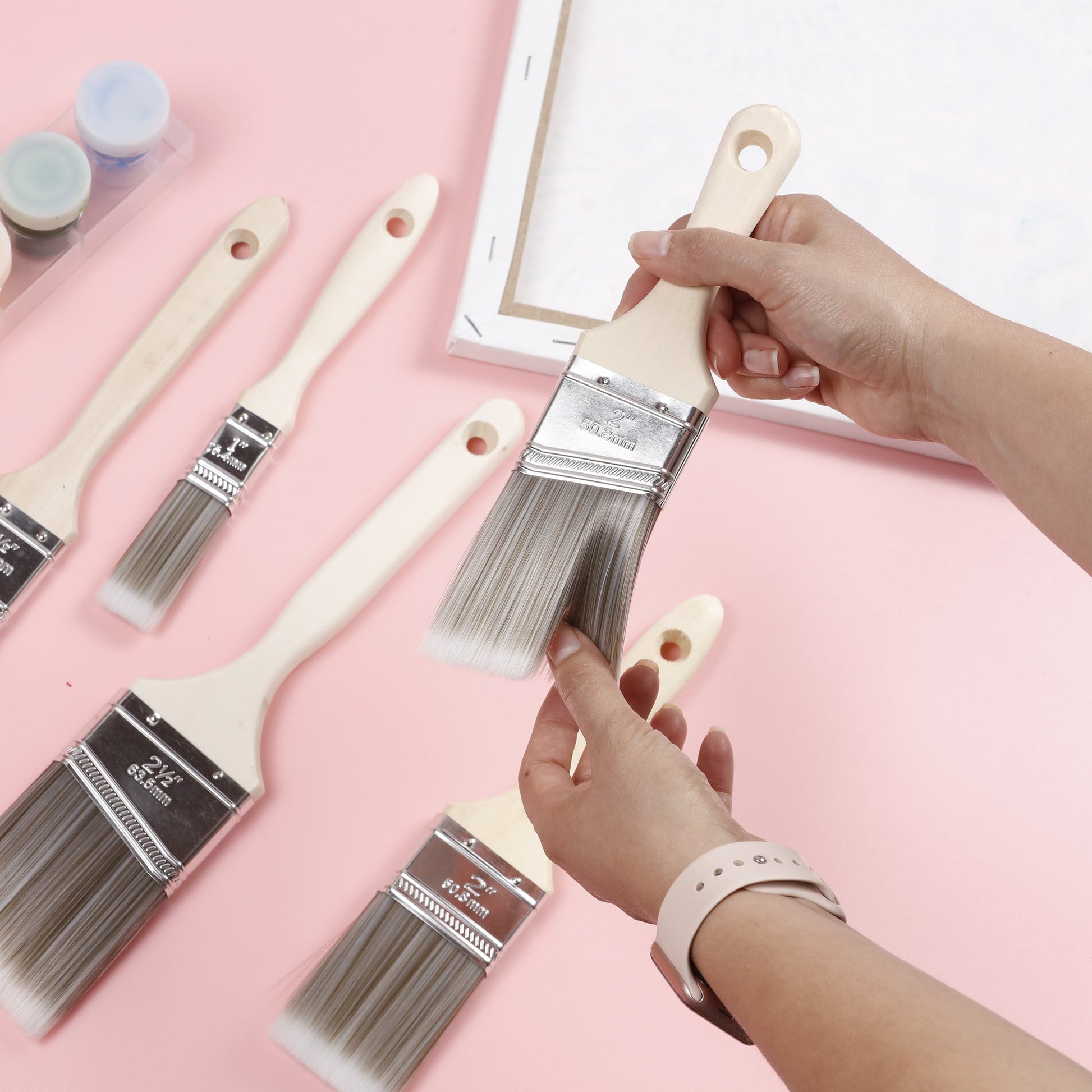 Image of Bulk Chalk Paint Brush in Hand Display | Caption-Bulk Chalk Paint Brush in Hand Display