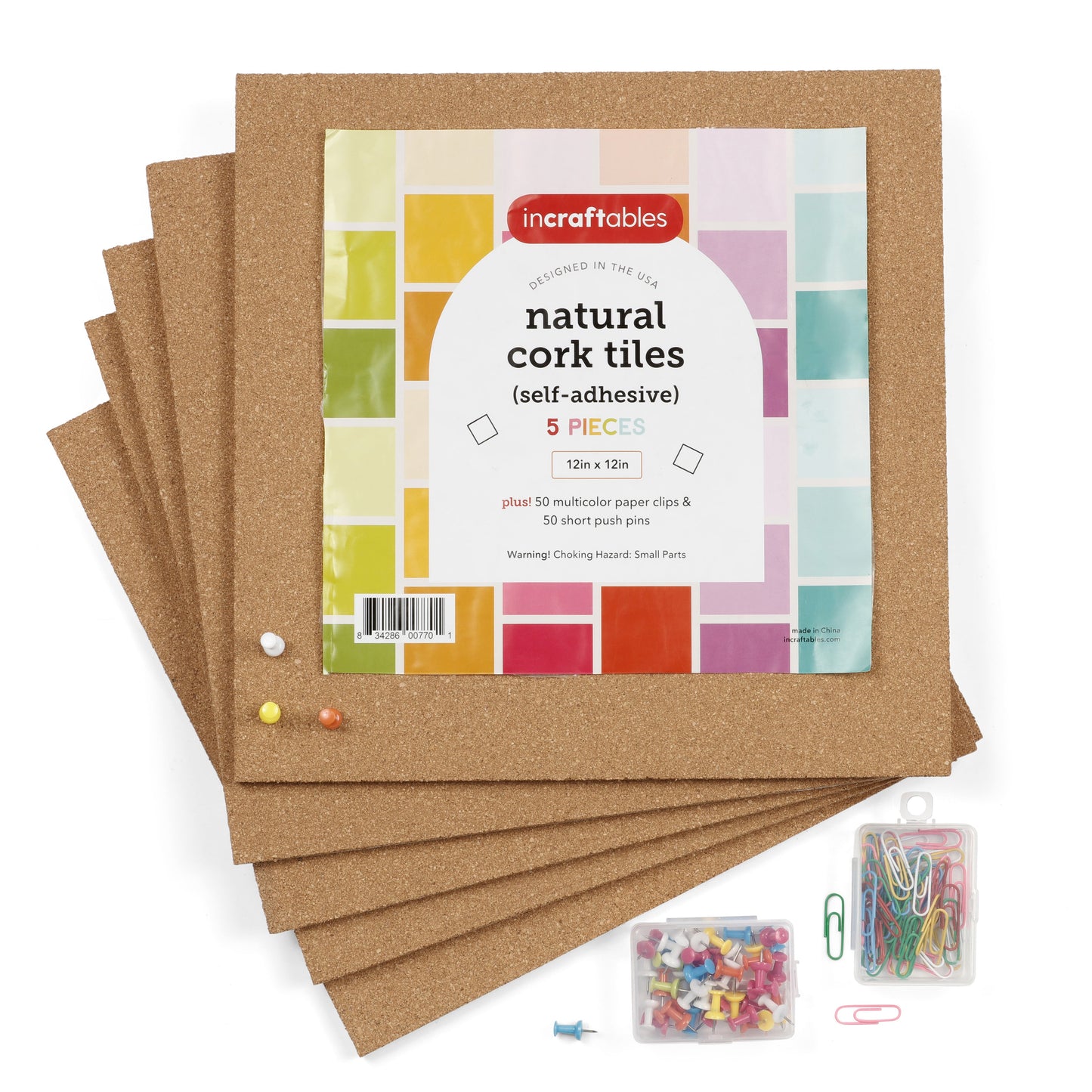 Image of Bulk Cork Board Tiles Set Overview | Caption-Bulk Cork Board Tiles Set Overview