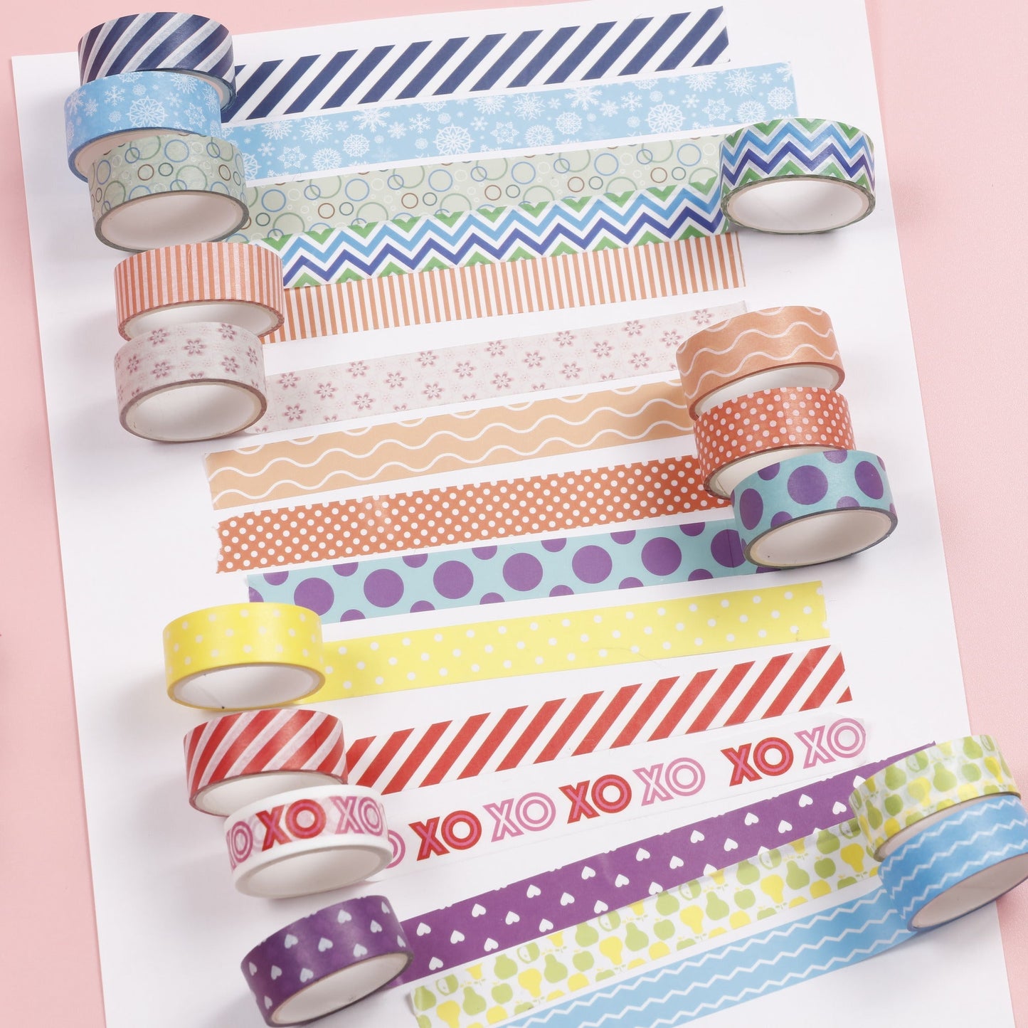 Image of Bulk Craft Washi Tape Close-up Display | Caption-Bulk Craft Washi Tape Close-up Display