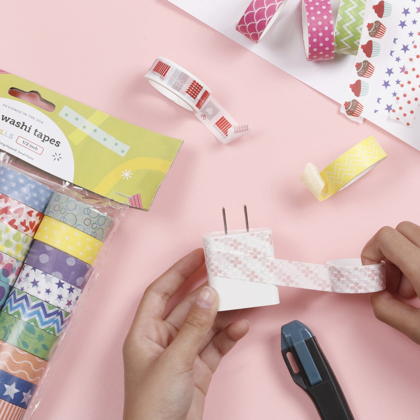 Image of Bulk Craft Washi Tape in Hand Display | Caption-Bulk Craft Washi Tape in Hand Display