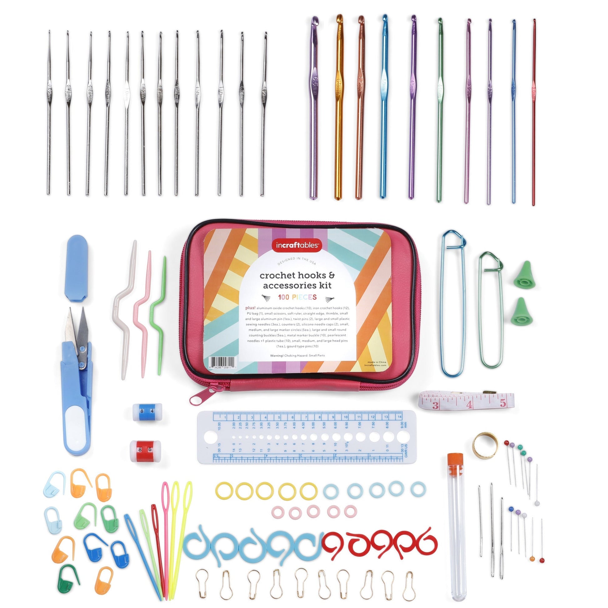 Image of Bulk Crochet Hooks Set Overview | Caption-Bulk Crochet Hooks Set Overview