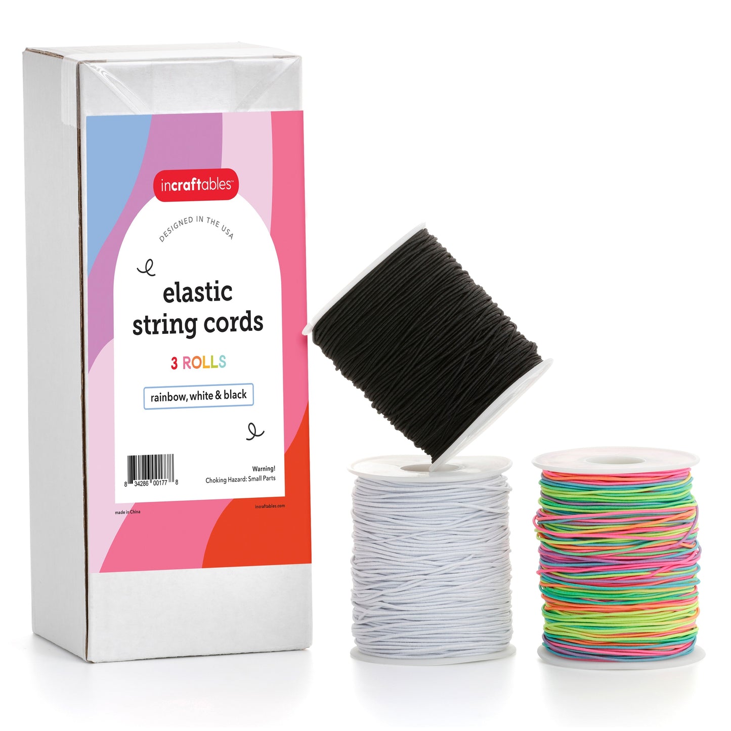 Image of Bulk Elastic String 3pcs Set Overview | Caption-Bulk Elastic String 3pcs Set Overview