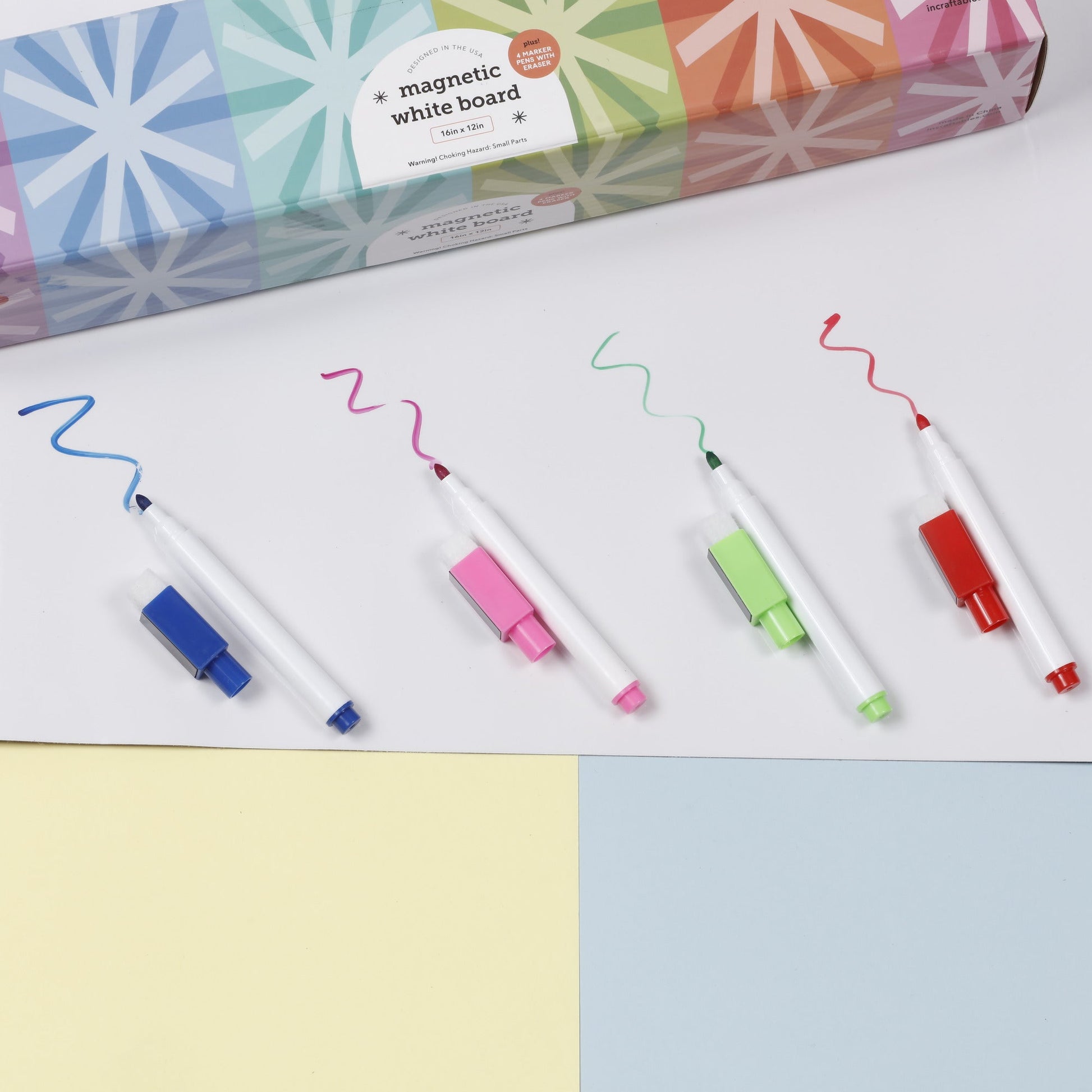 Image of Bulk Erasable Whiteboard Magnet In-Use Display