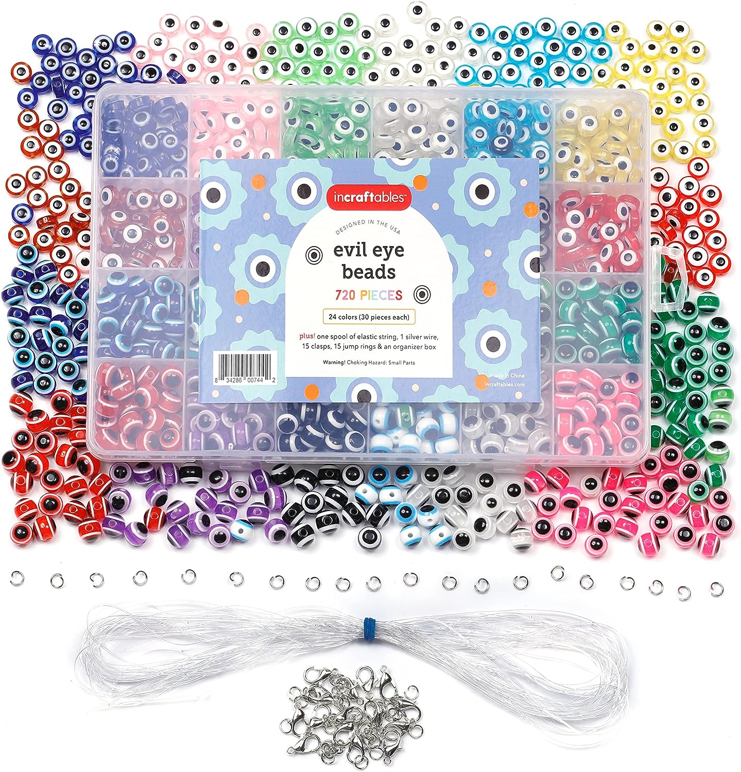 Image of Bulk Evil Eye Beads Set Overview