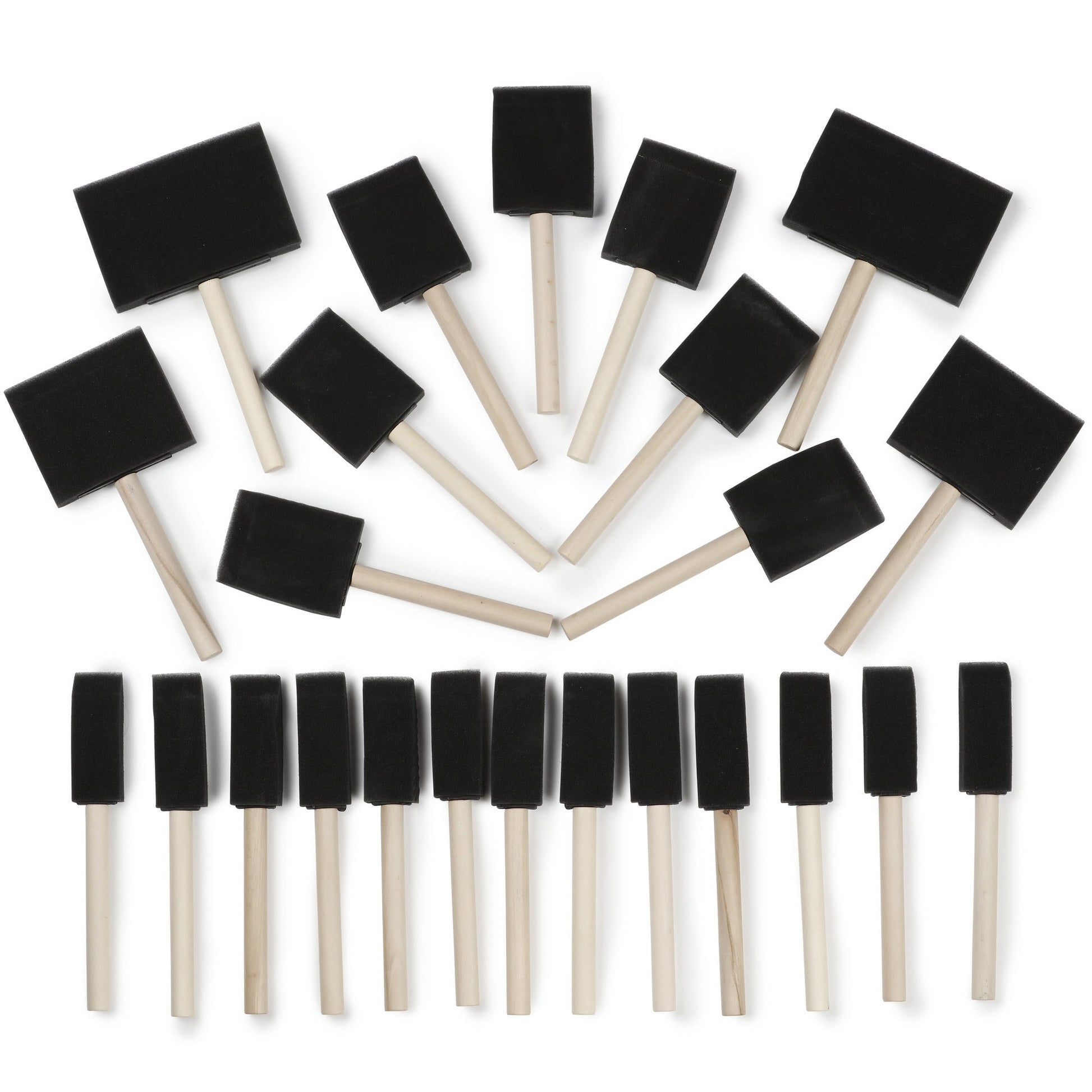 Image of Bulk Foam Brush Close-up Display | Caption-Bulk Foam Brush Close-up Display