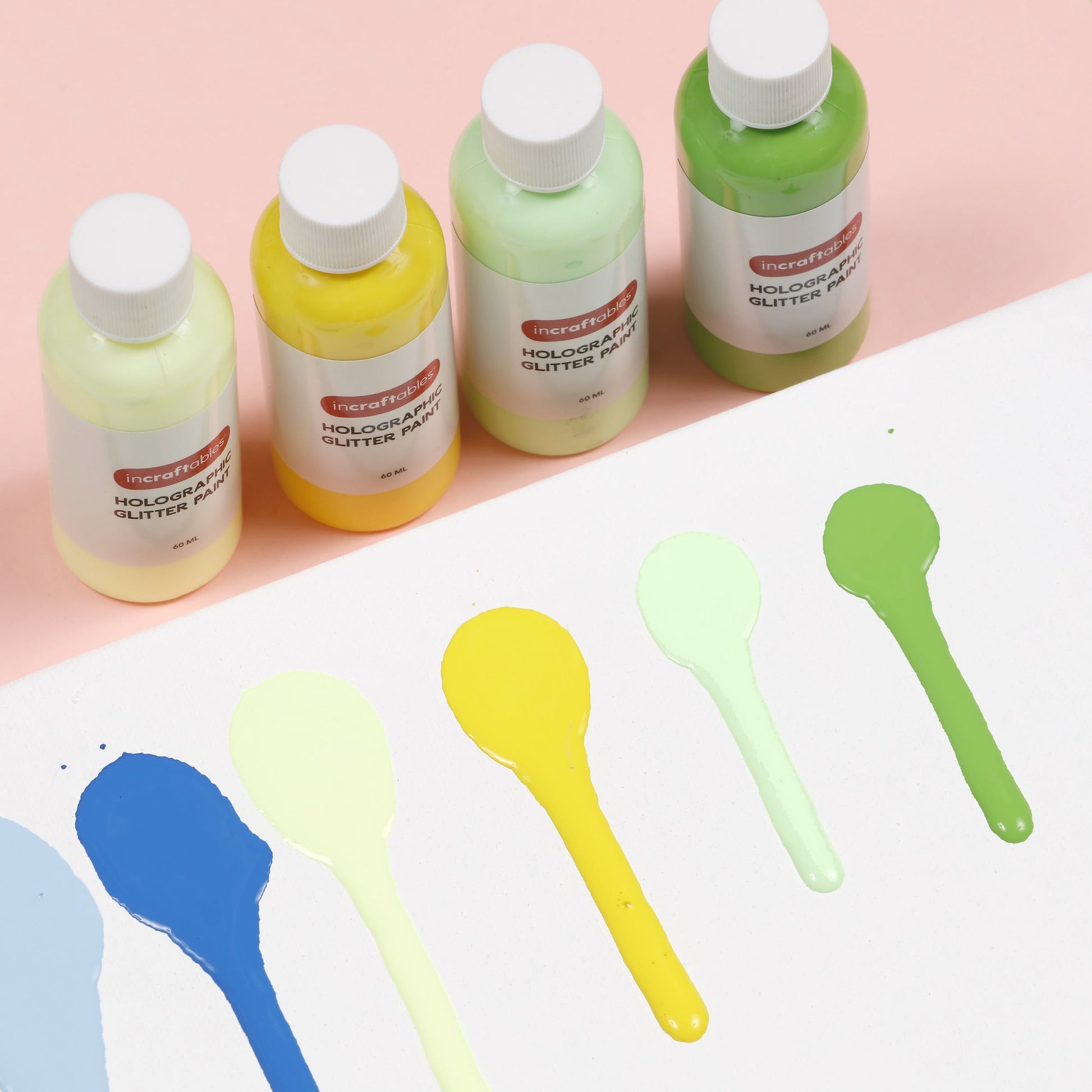 Image of Bulk Holographic Glitter Paint Close-up Display