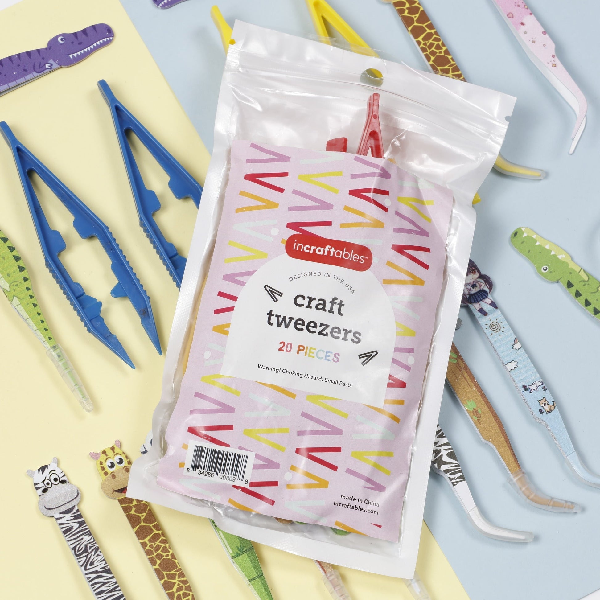 Image of Bulk Kids Tweezer Close-up Display