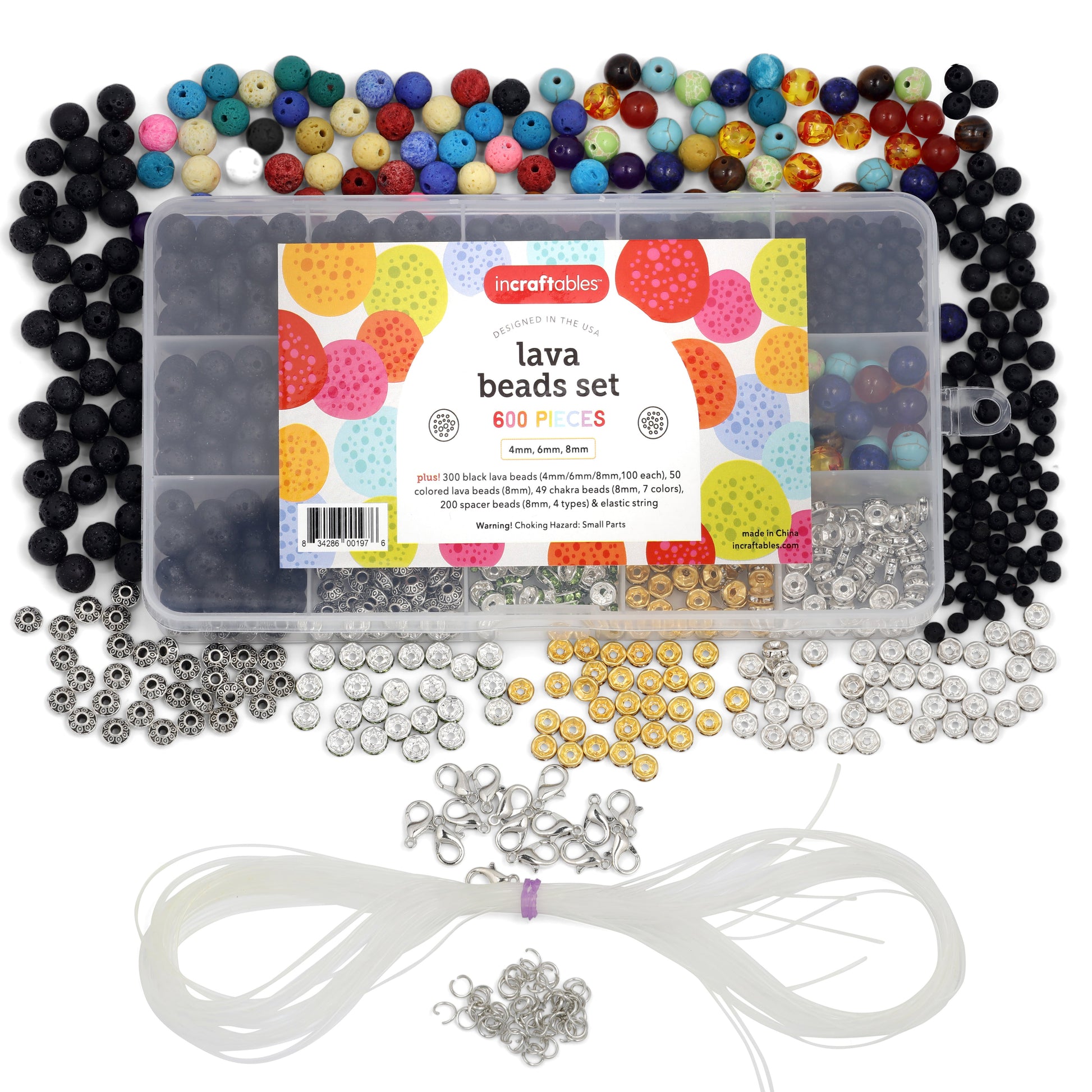 Image of Bulk Lava Beads Set Overview | Caption-Bulk Lava Beads Set Overview