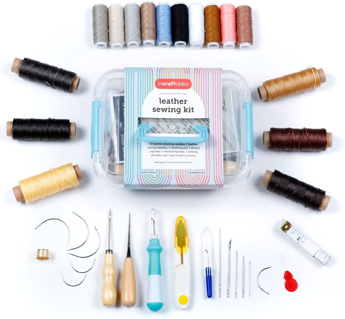 Image of Bulk Leather Sewing Kit Overview | Caption-Bulk Leather Sewing Kit Overview