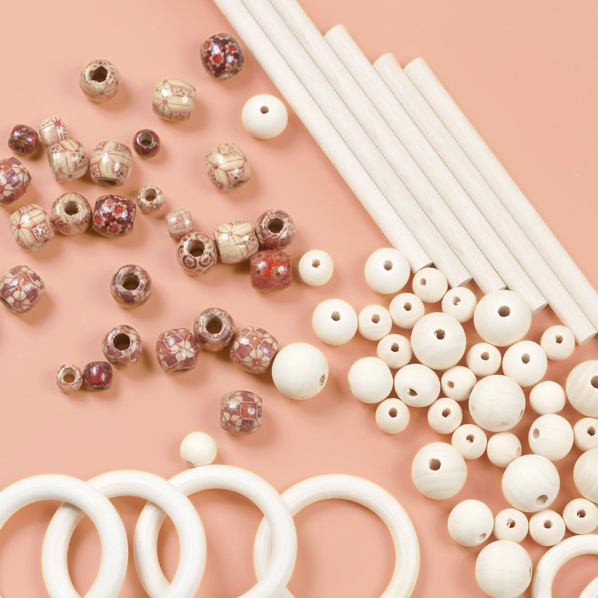 Image of Bulk Macrame Kit Beads and Rings Display