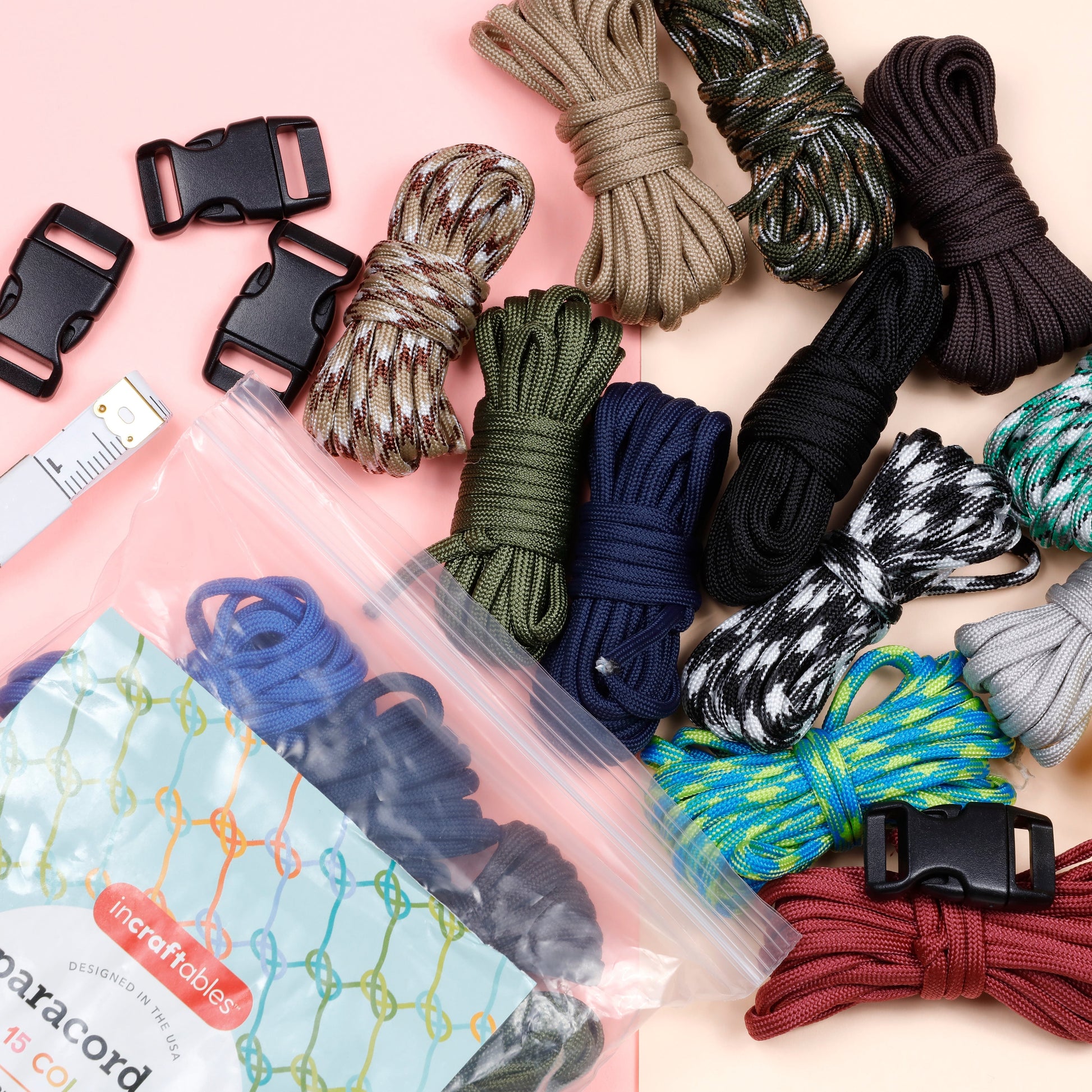 Image of Bulk Paracord Set Color Variety Close-up