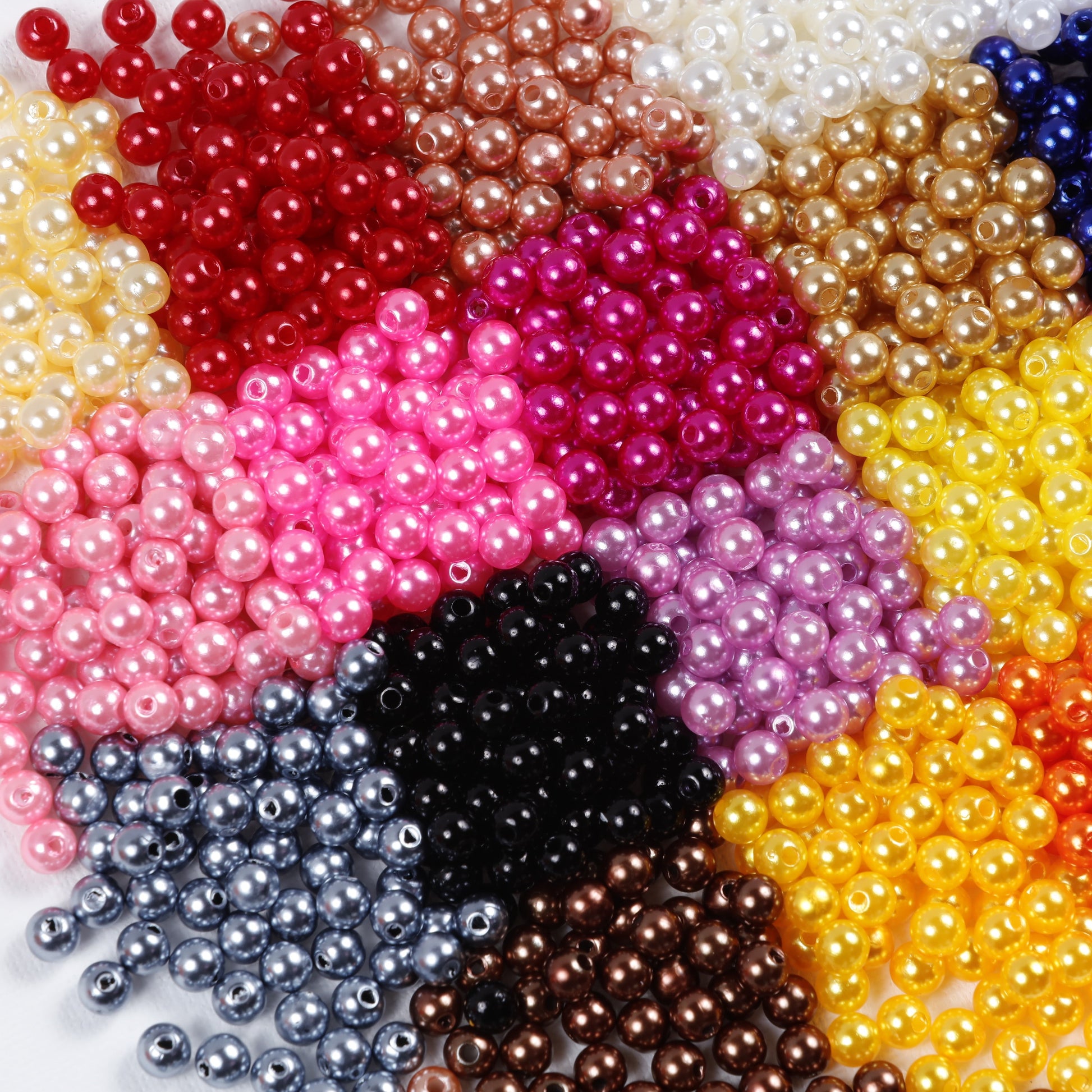 Image of Bulk Pearl Beads Crafting Close-up | Caption-Bulk Pearl Beads Crafting Close-up