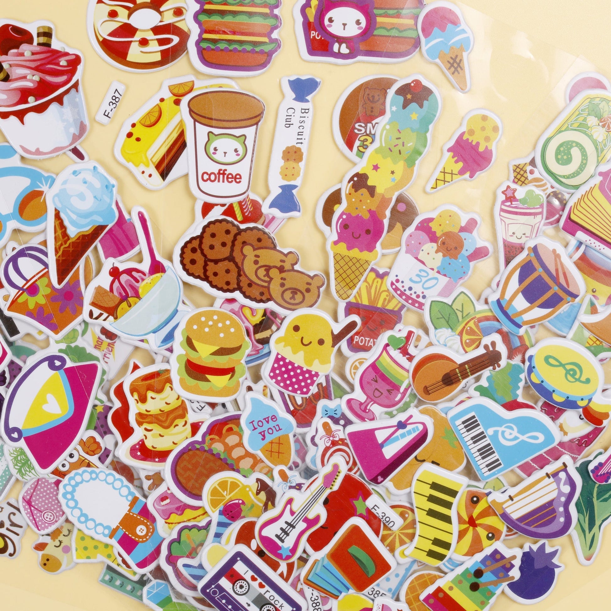 Image of Bulk Puffy Sticker Girl Display