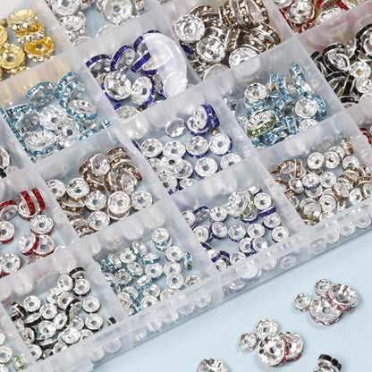 Image of Bulk Rondelle Spacer Beads Assortment Display 