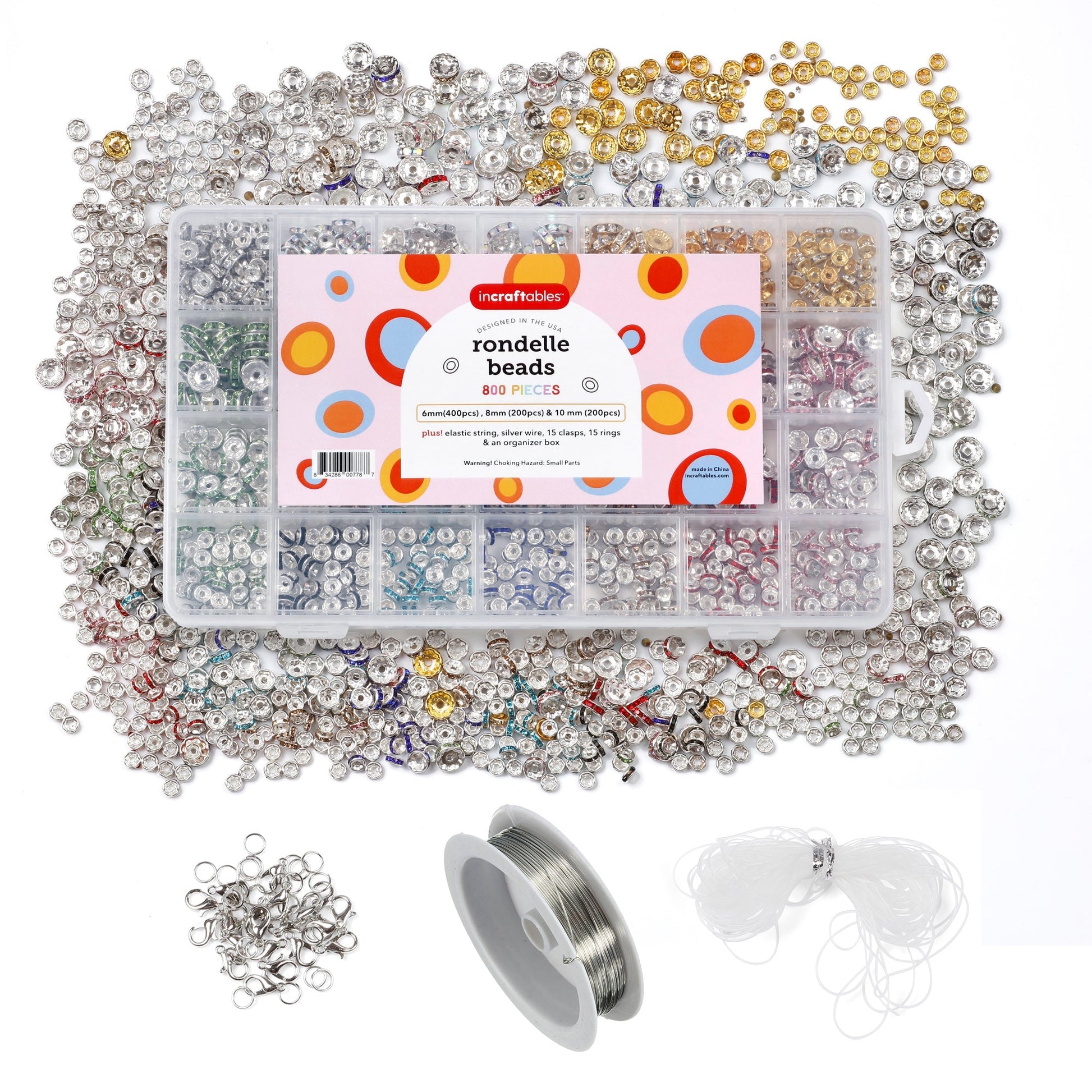 Image of Bulk Rondelle Spacer Beads Overview | Caption-Bulk Rondelle Spacer Beads Overview