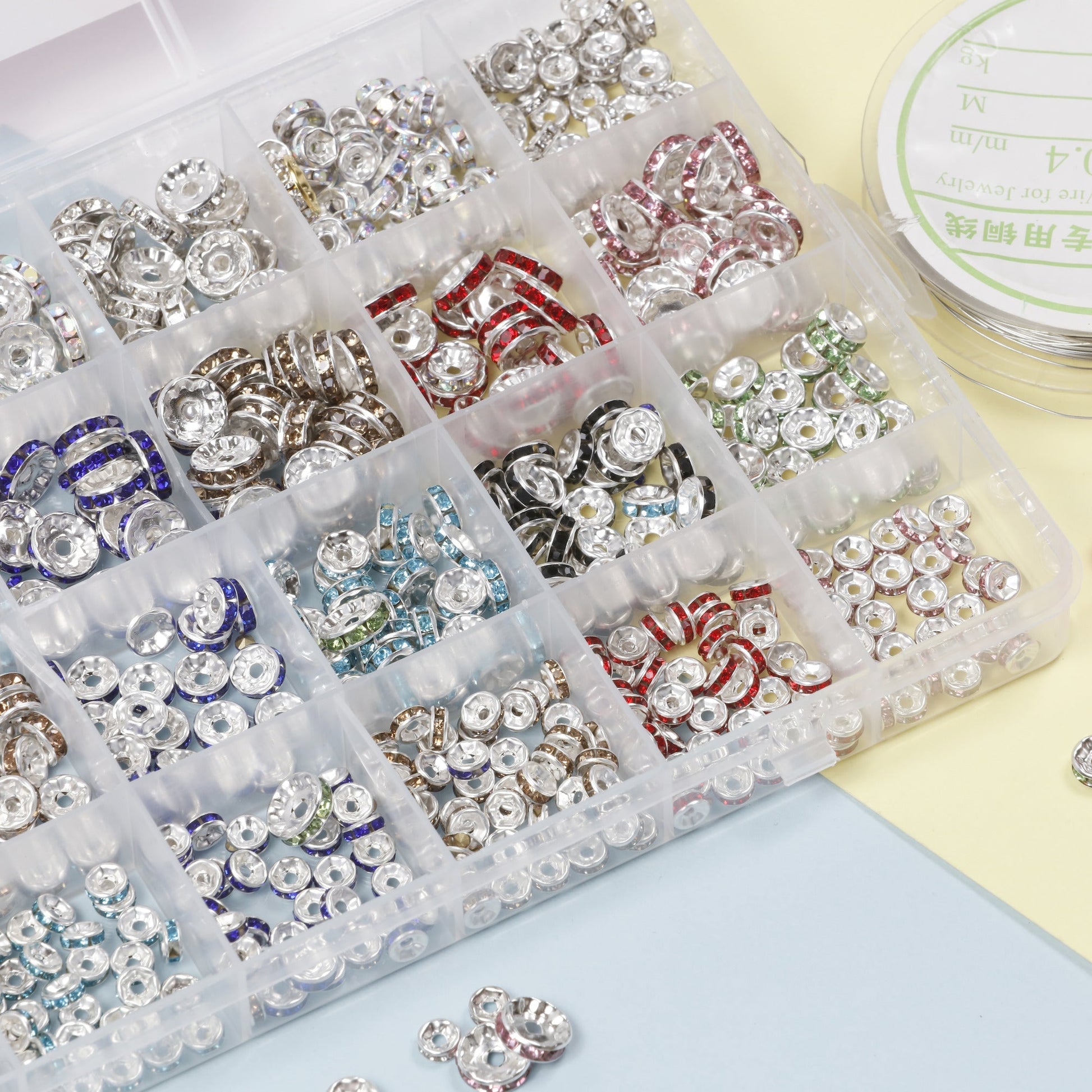 Image of Bulk Rondelle Spacer Beads in Organizer Display