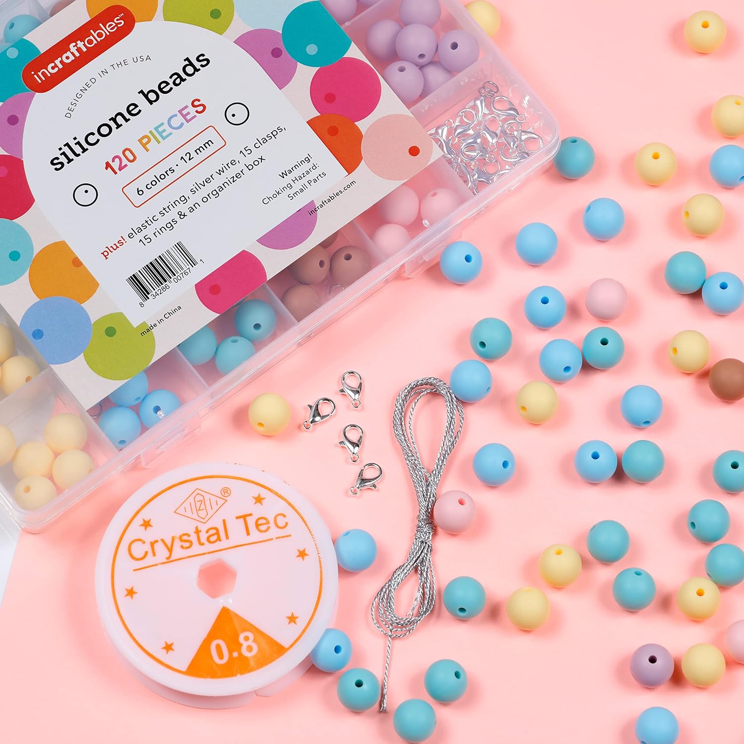 Image of Bulk Silicone Beads Crafting with Beads Close-up