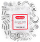 Image of Bulk Silver Word Charms Set & Accessories Overview | Caption-Bulk Silver Word Charms Set & Accessories Overview 