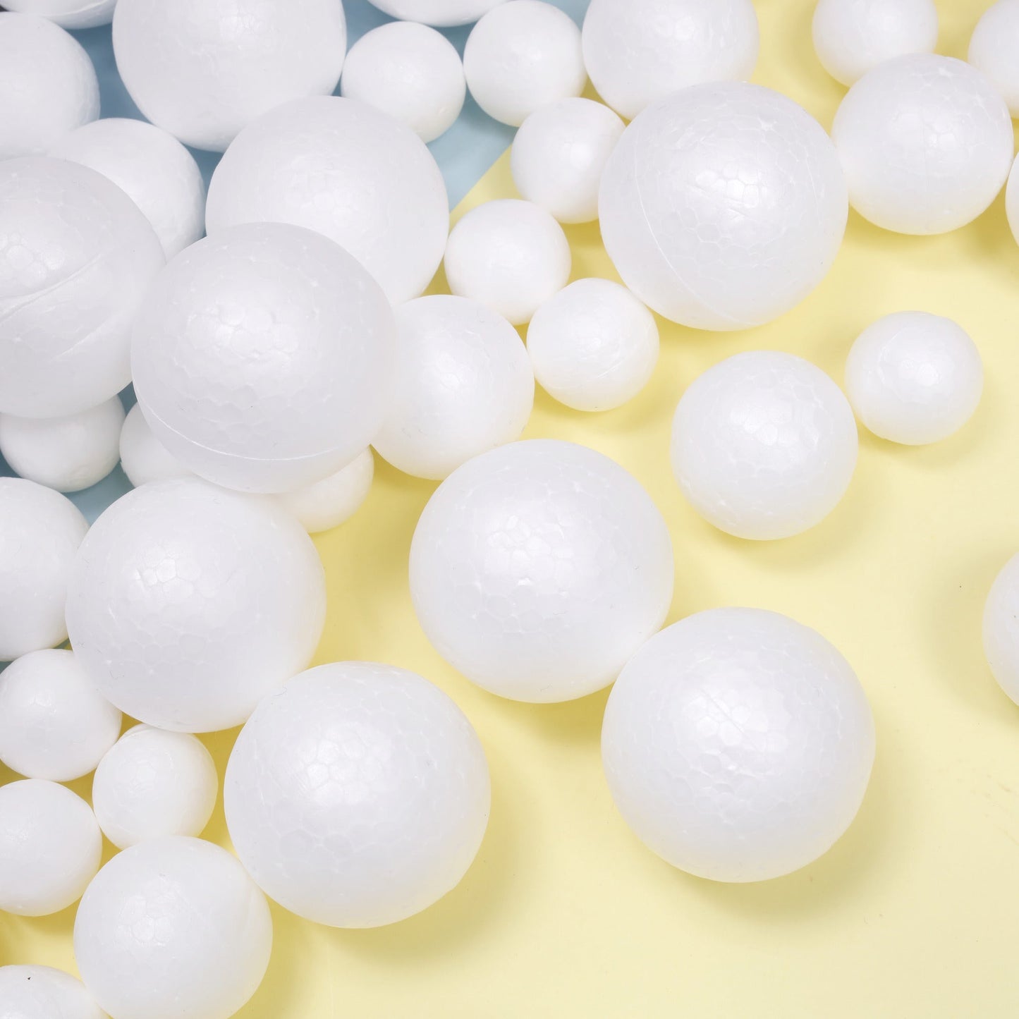 Image of Bulk Smooth Foam Balls Close-up Display | Caption-Bulk Smooth Foam Balls Close-up Display