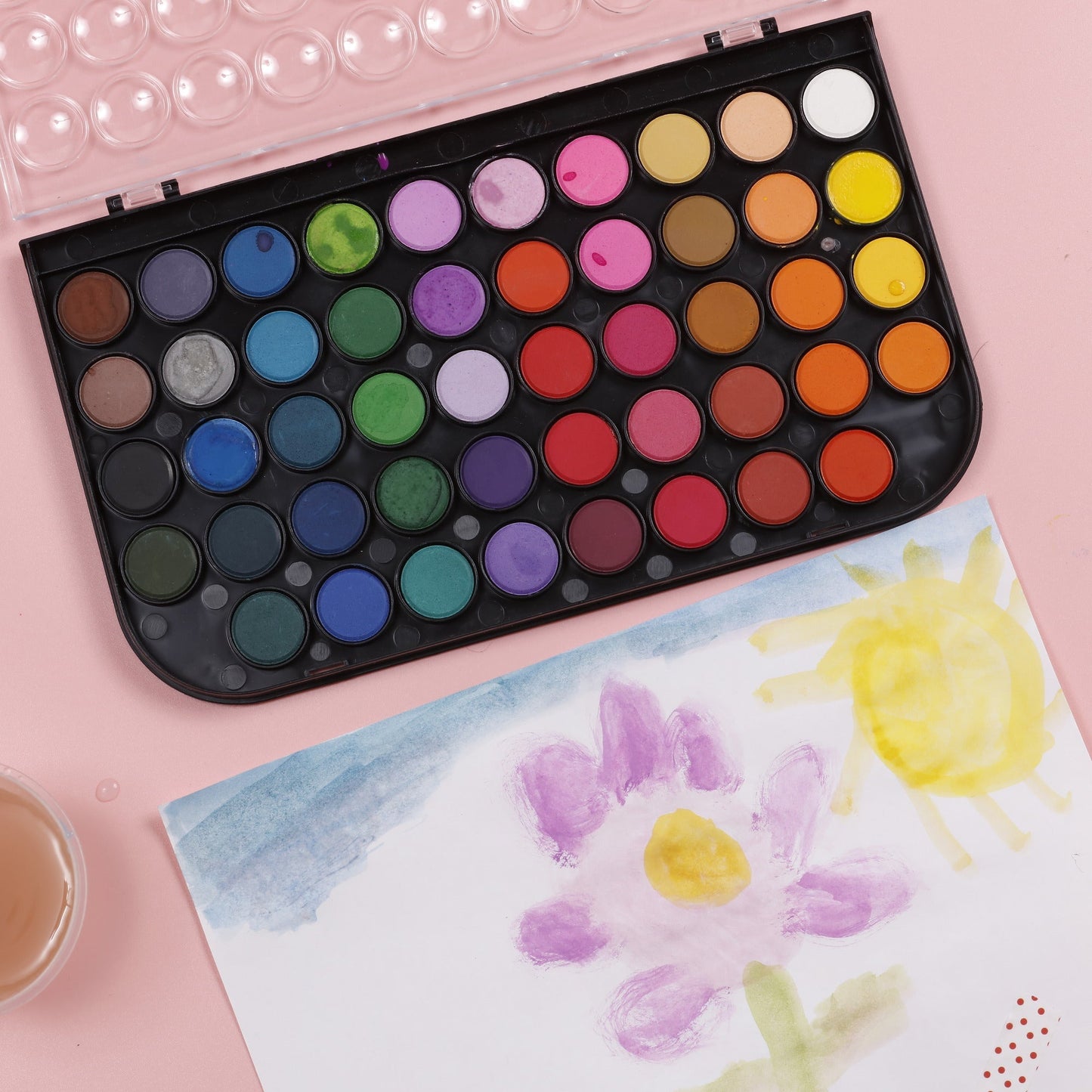 Image of Bulk Watercolor Paint Set Brush Display | Caption-Bulk Watercolor Paint Set Brush Display